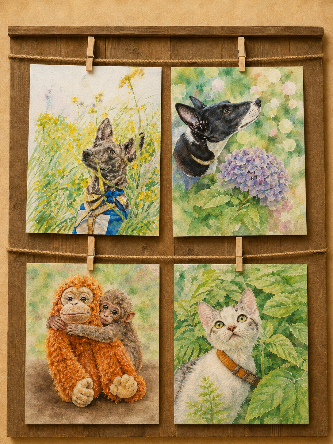 公益活動♥️寵物客製化水彩畫【浪愛說話畫展衍生公益活動】「讓阿姨捕捉你的可愛」