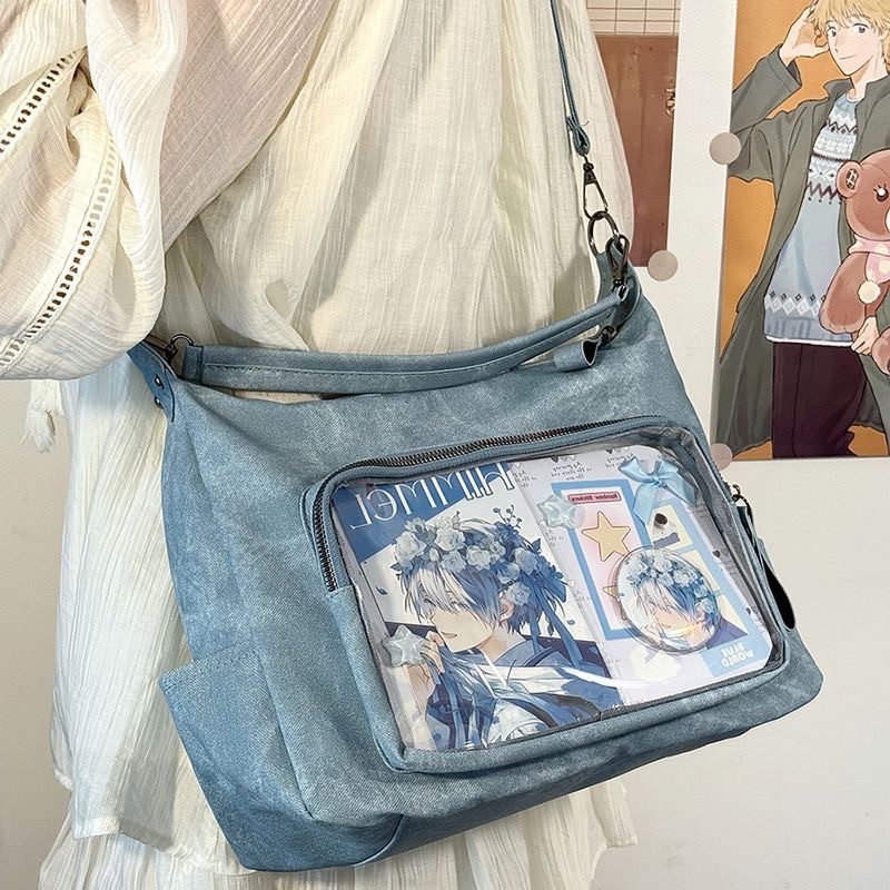 復古單肩斜挎手提吧唧痛包