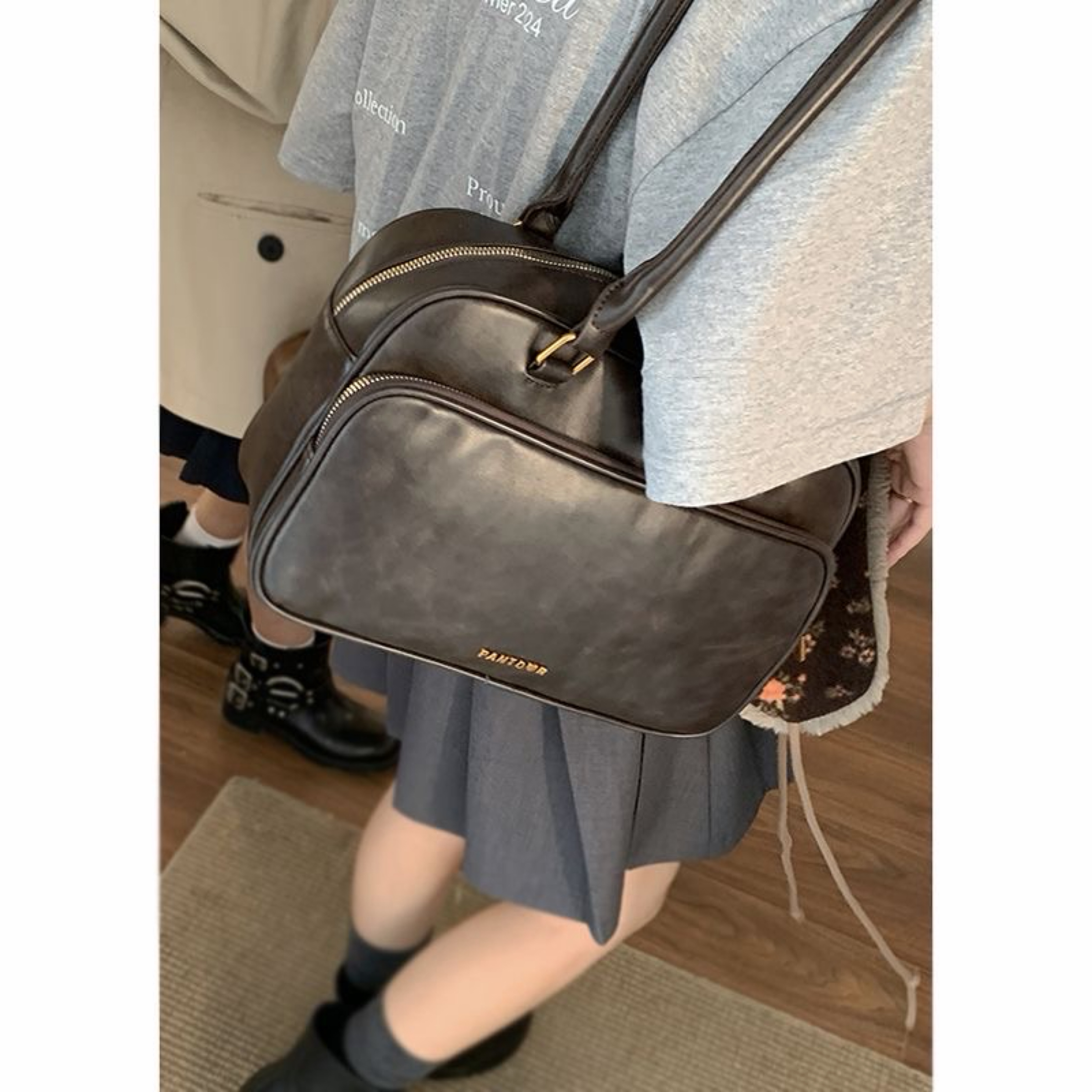 復古學院波士頓包（追蹤IG贈隨機款吊飾）