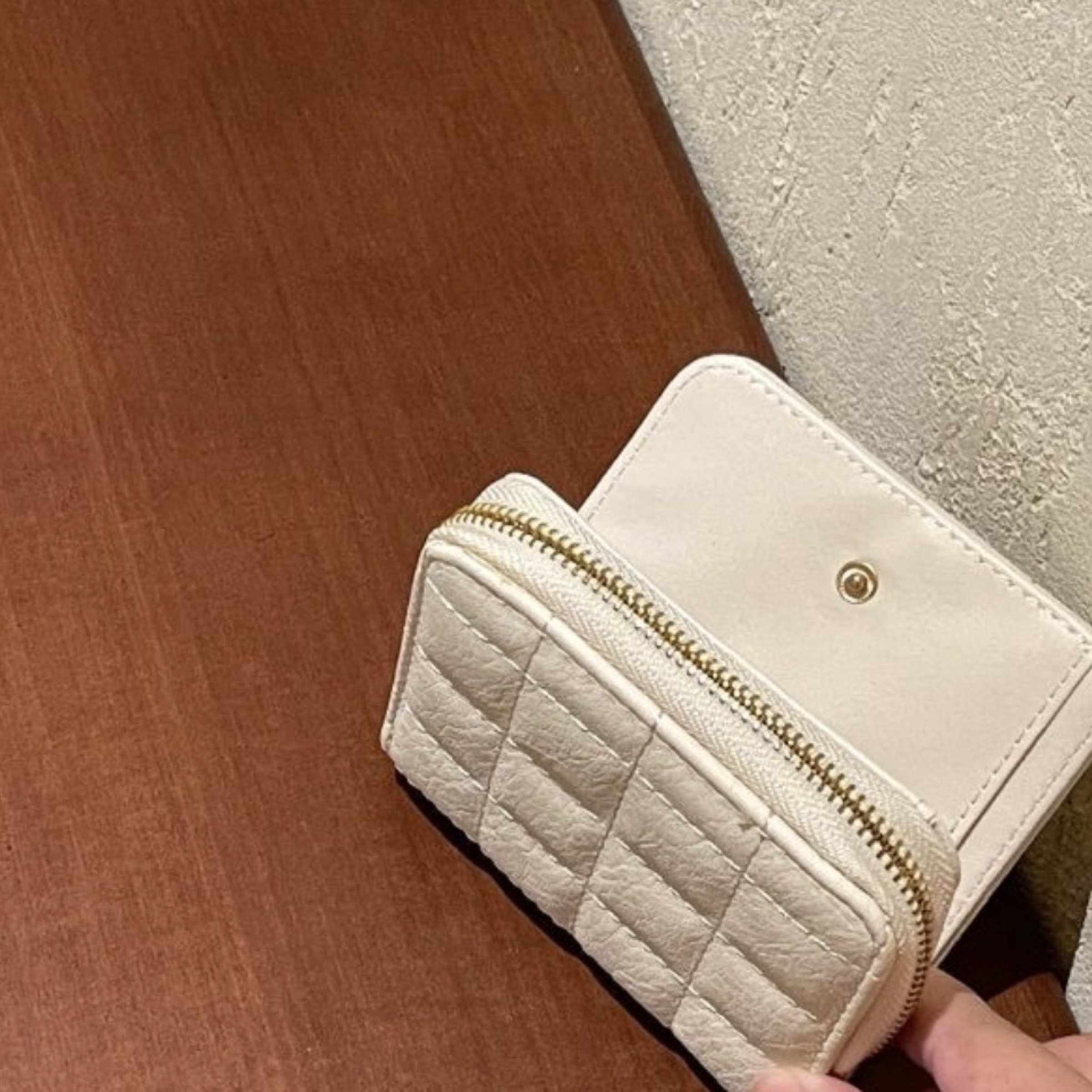 韓系 ins 風菱格小錢包