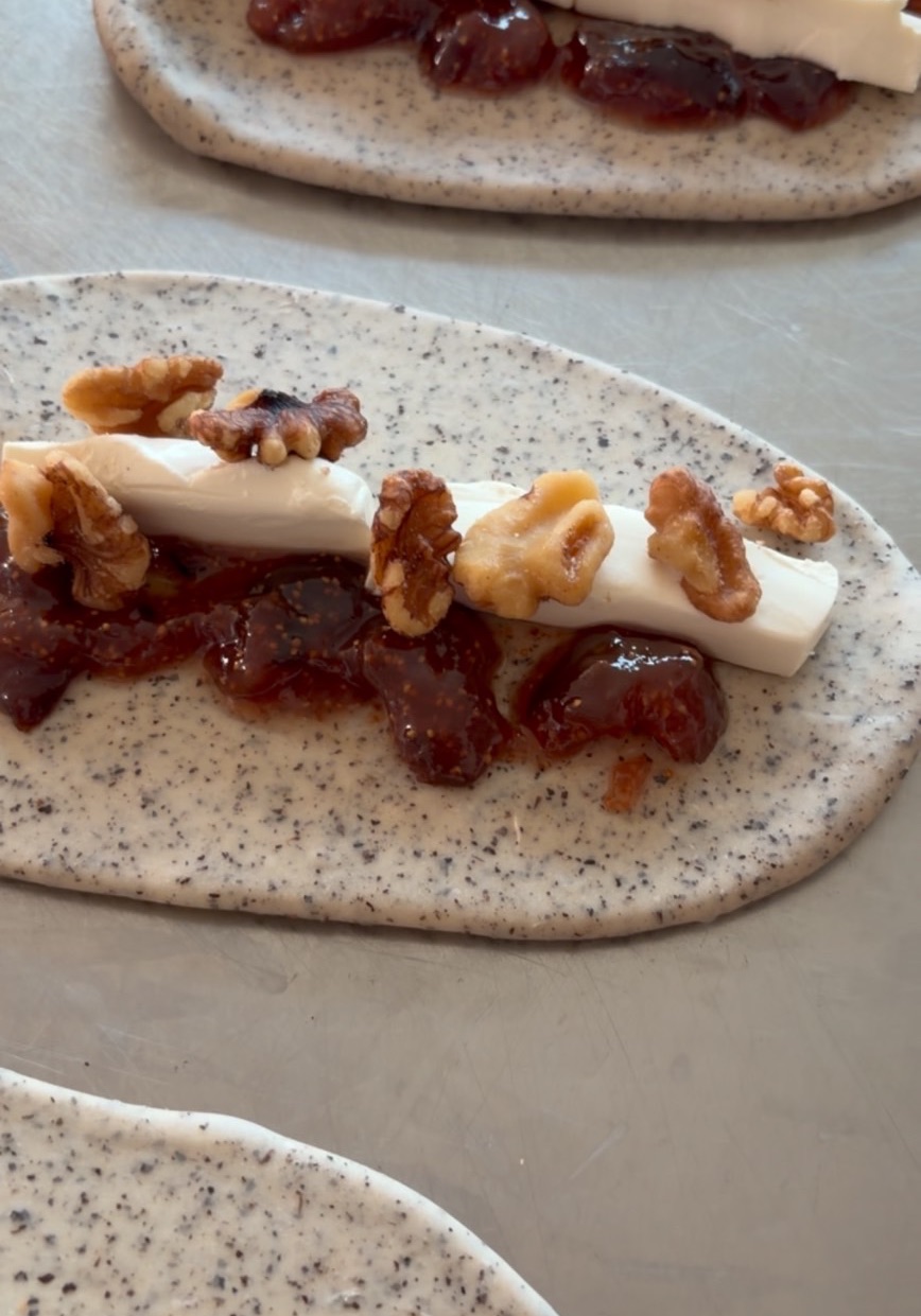 伯爵）無花果醬核桃乳酪貝果