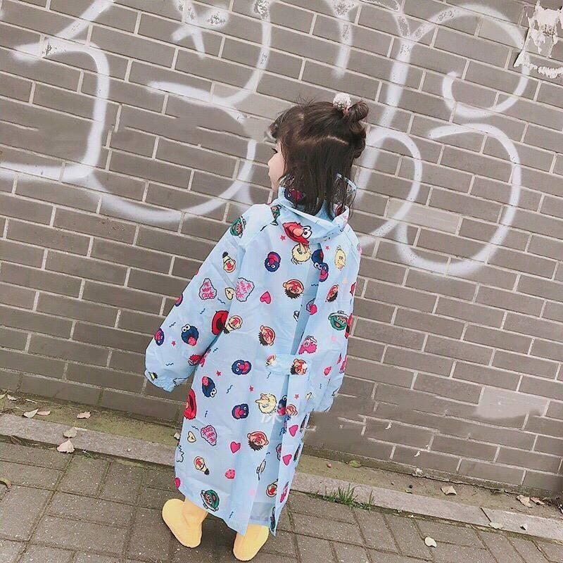 現貨▪親子款 芝麻街輕量型雨衣（04117）▪（藍色）