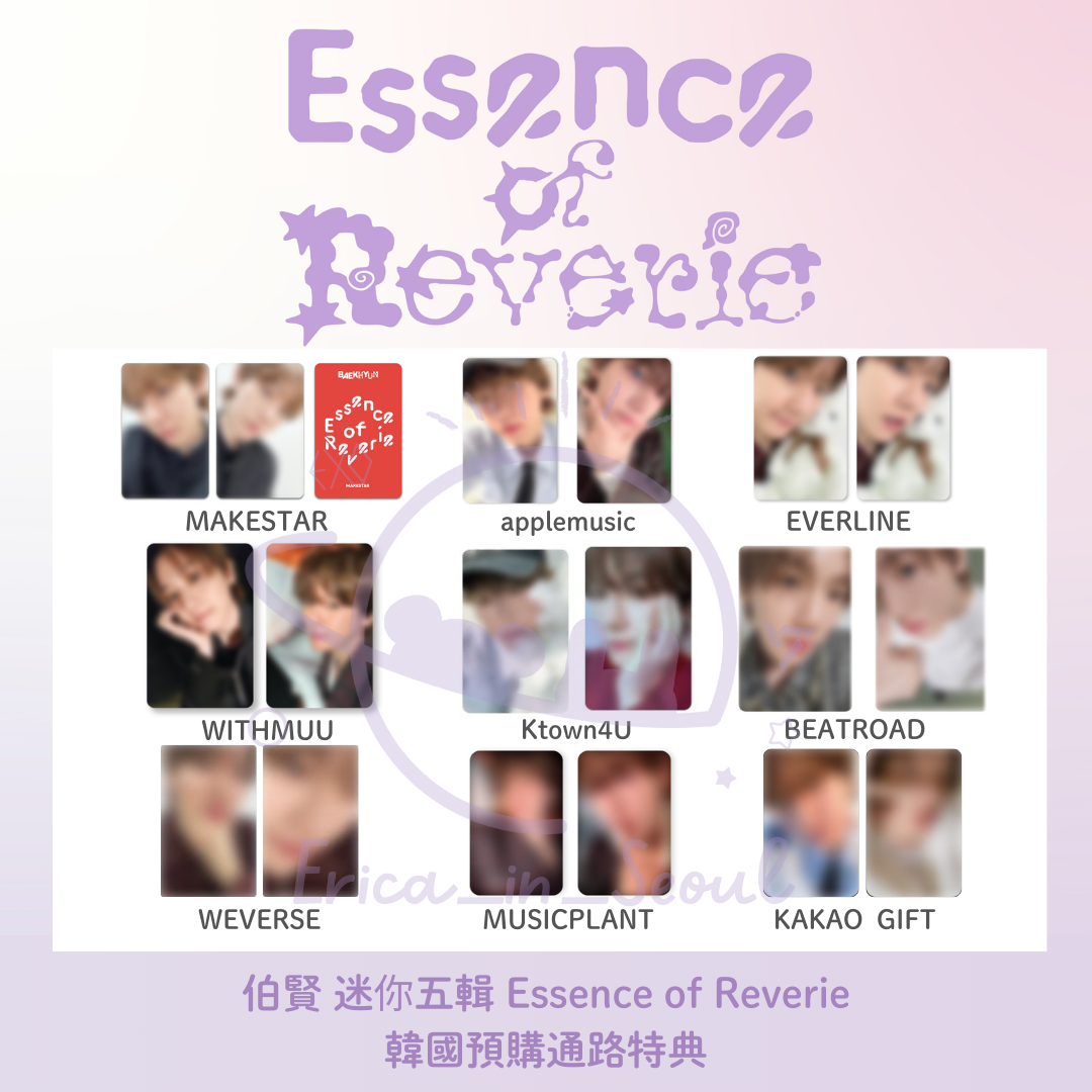 伯賢 Essence of Reverie 預購特典卡