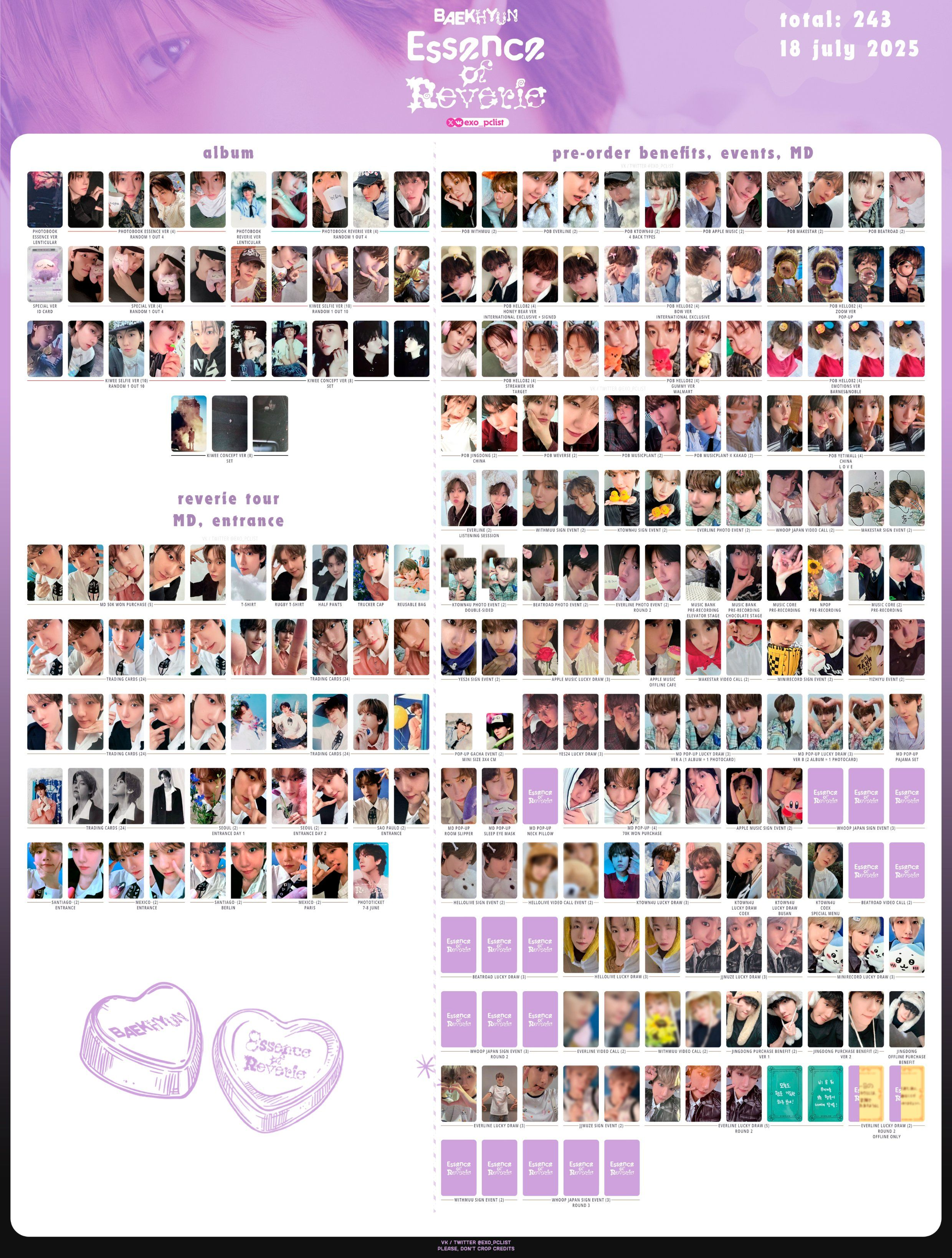 伯賢 Essence of Reverie 活動特典卡