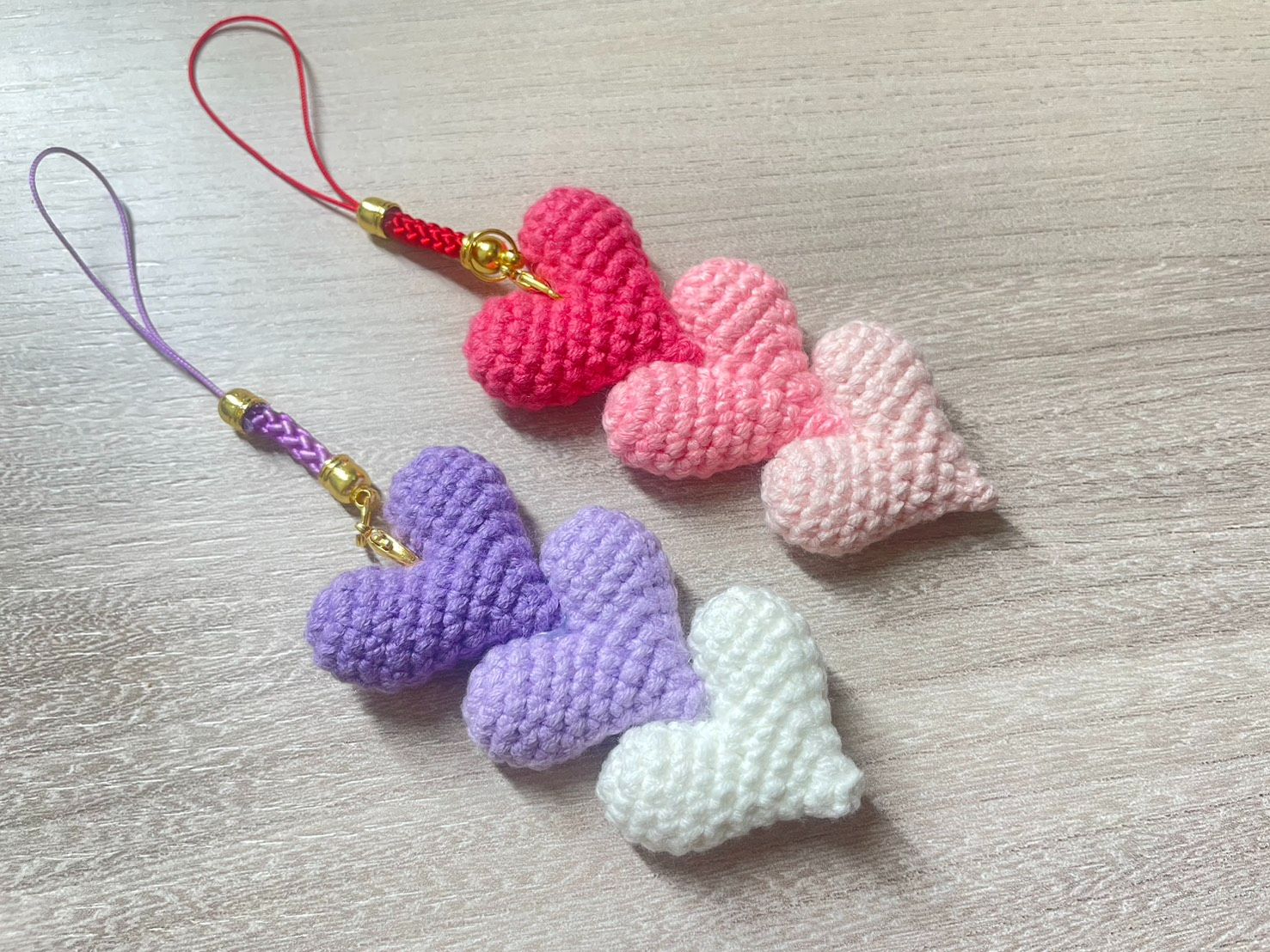 漸變色愛心吊飾