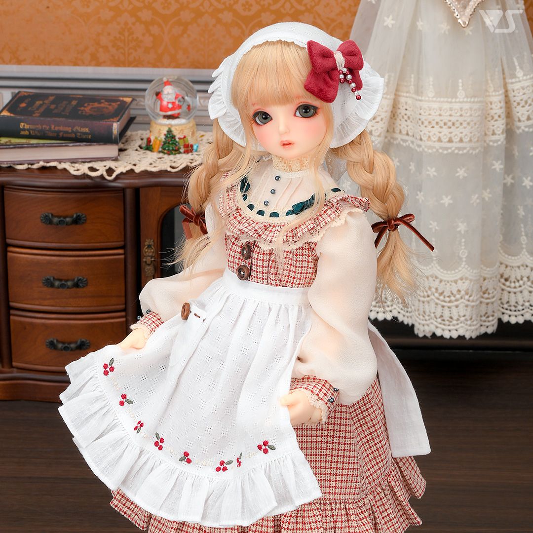 刺繡圍裙＆頭巾套裝（莓果）