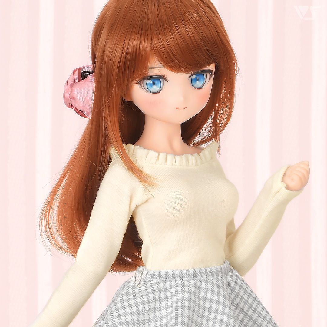 露肩奶油針織衫 · Mini