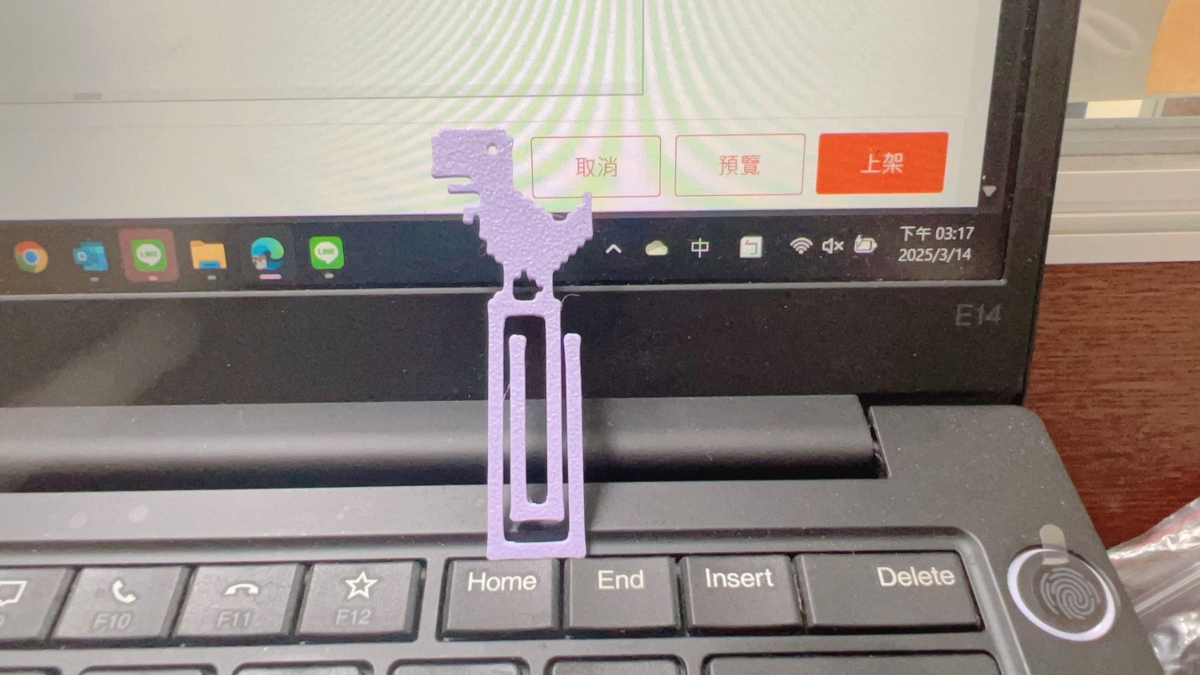 3D列印-Google Chrome恐龍迴紋針（一組10入）