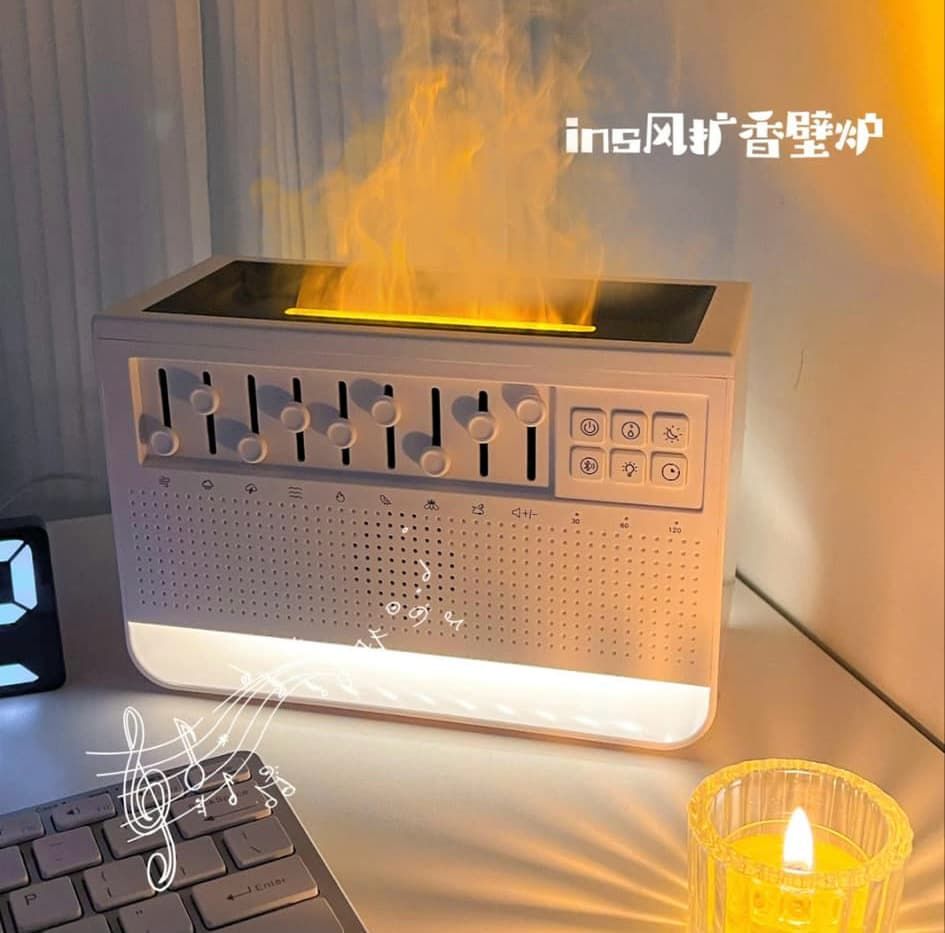 白噪音火焰加濕器助眠解壓無線藍牙音響