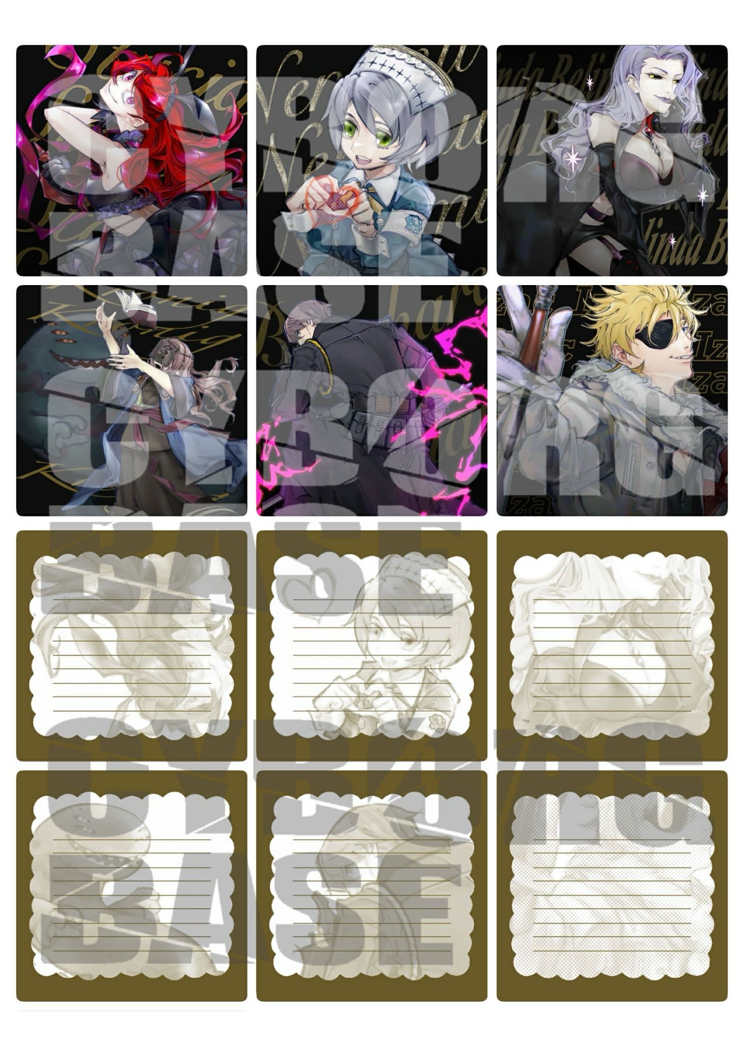 UL角色杯墊6入不拆售