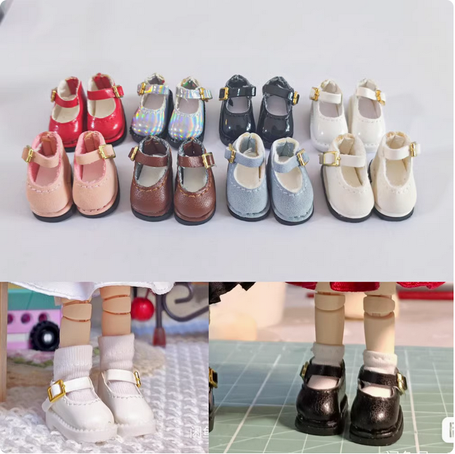 【代購】七色小皮鞋 gsc ob11娃鞋＆12分娃娃p9/10 ymy uf等可穿bjd漆皮娃鞋/12分娃皮鞋