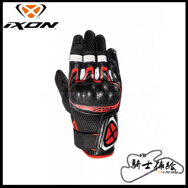 YB騎士補給 IXON RS2 黑白紅 短手套 防摔 夏季 觸控 代理公司貨 法國