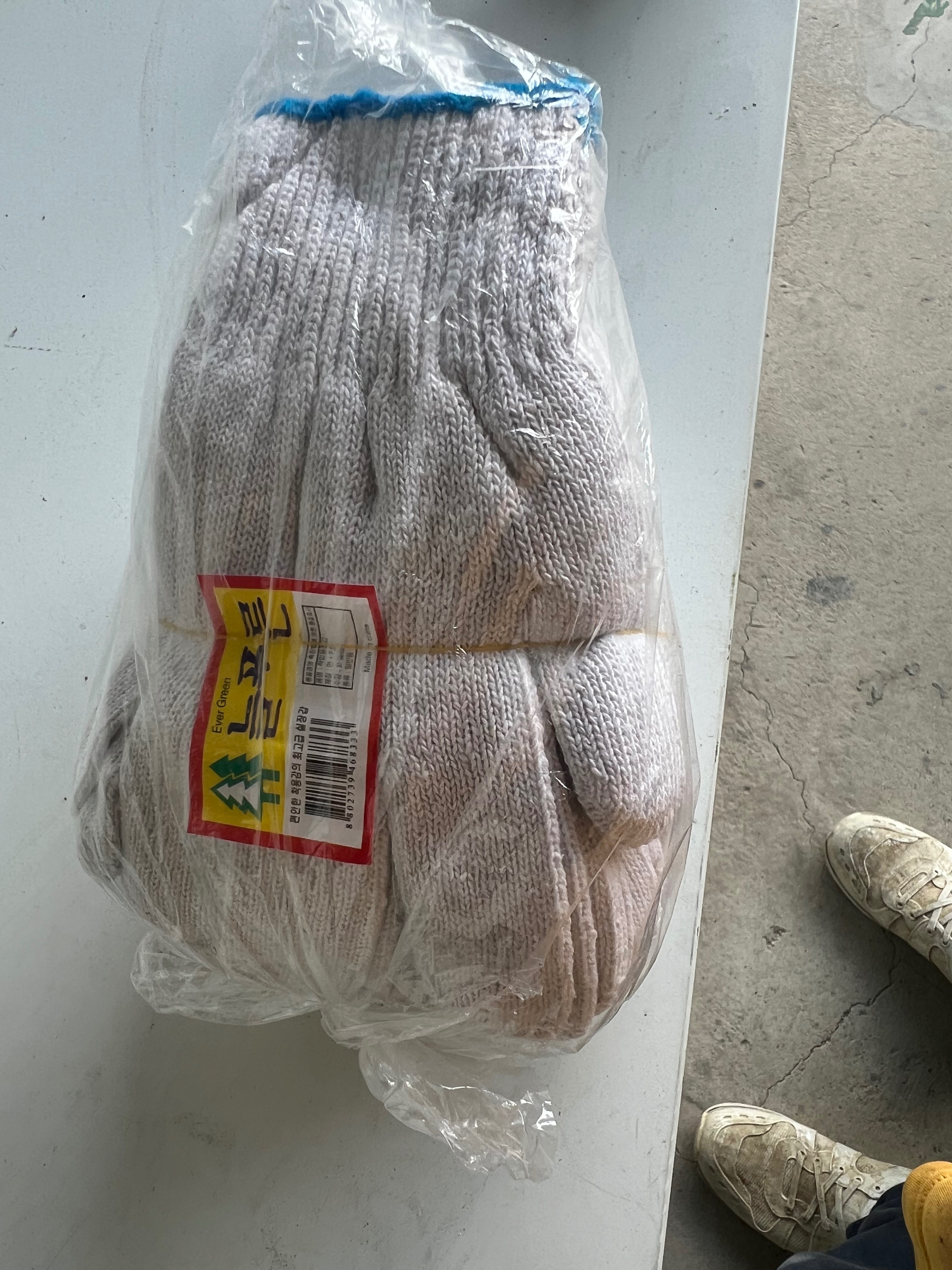 棉紗手套 藍邊