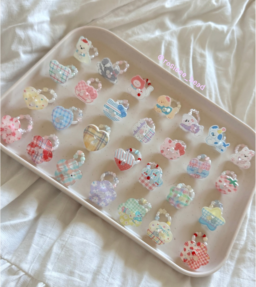 鈕扣戒指⋆˚౨ৎ ⋆.˚∷⃝（買五送隱藏款x1！）