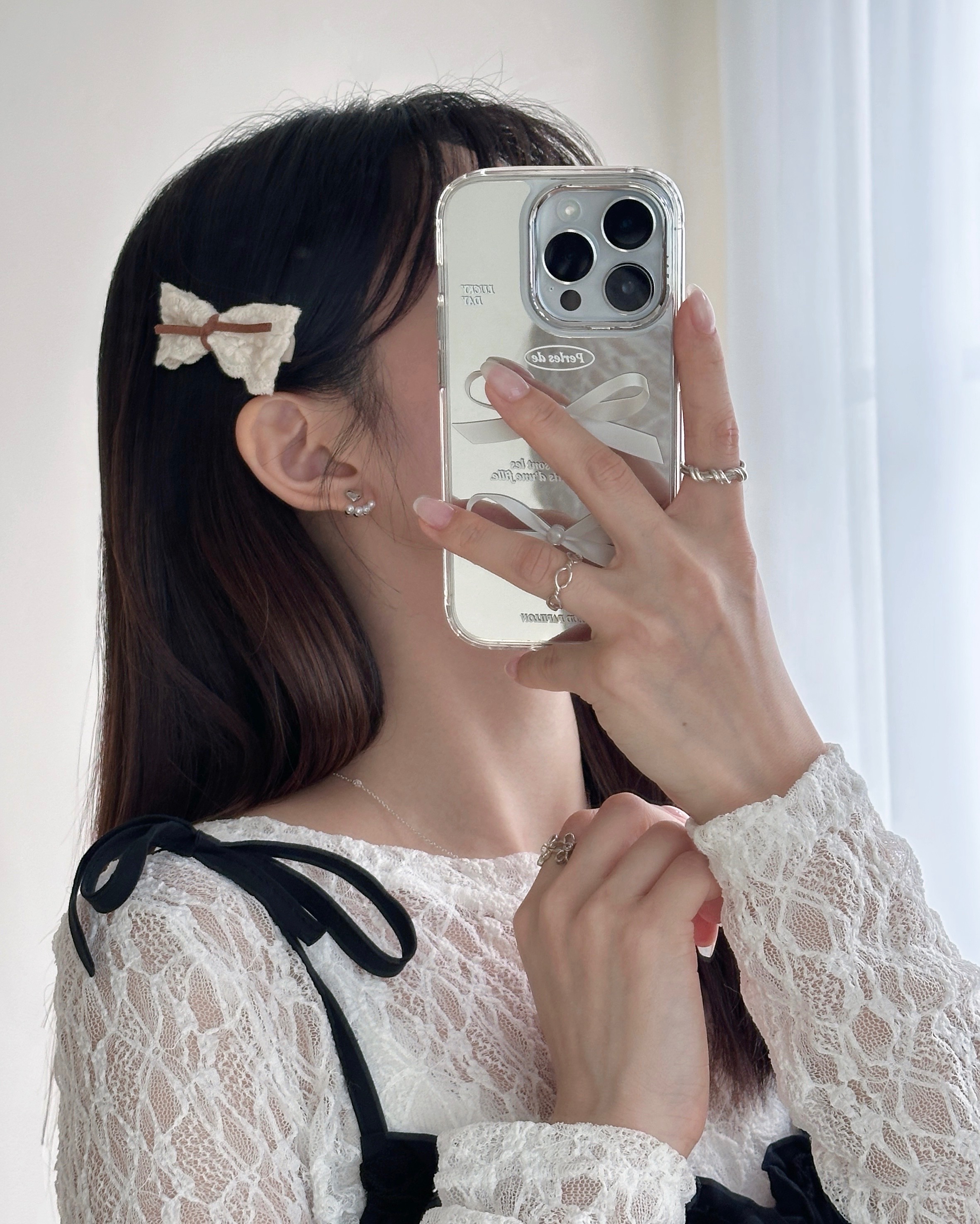 珍珠愛心耳針 s925銀針（預購）