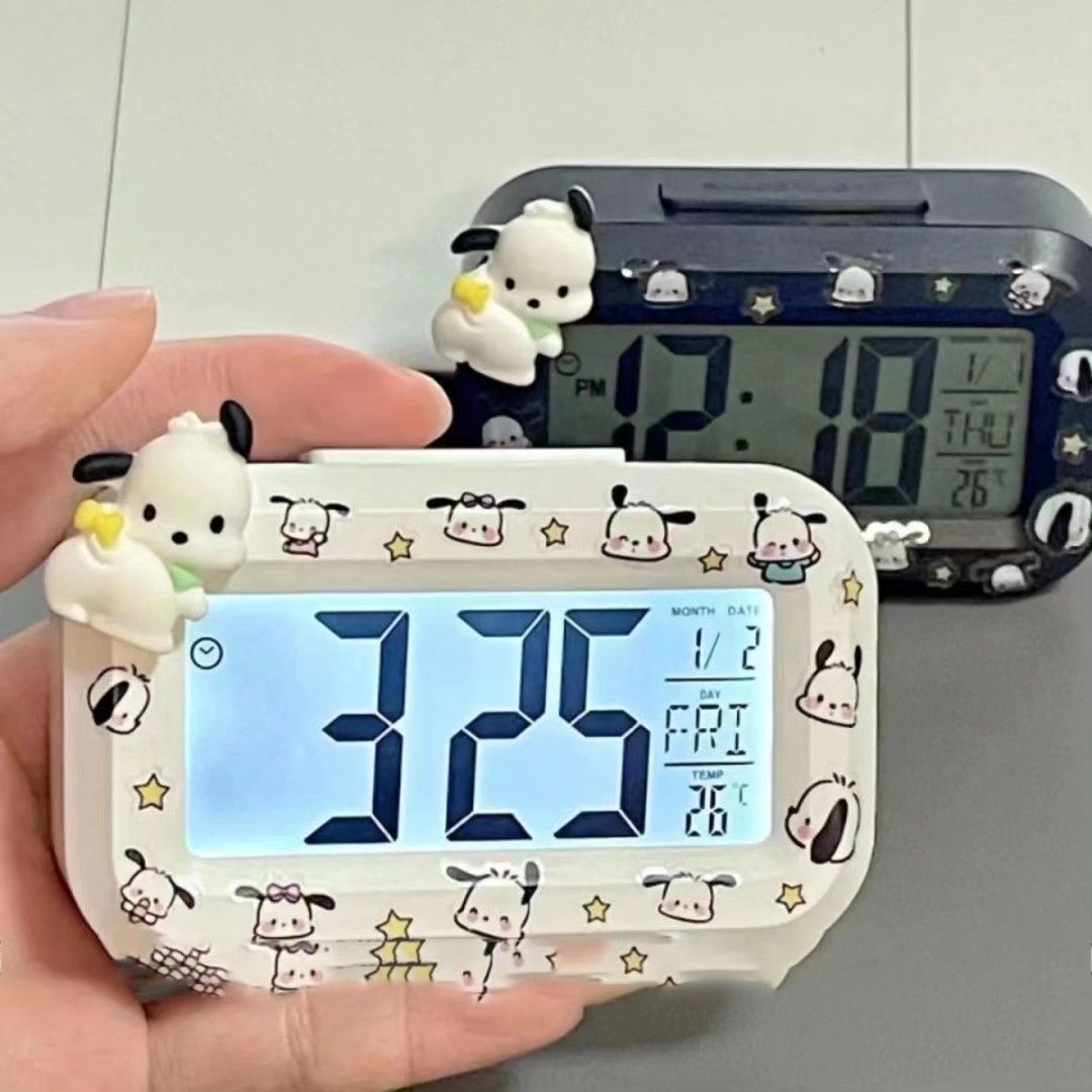 帕恰狗夜光護眼電子鬧鐘