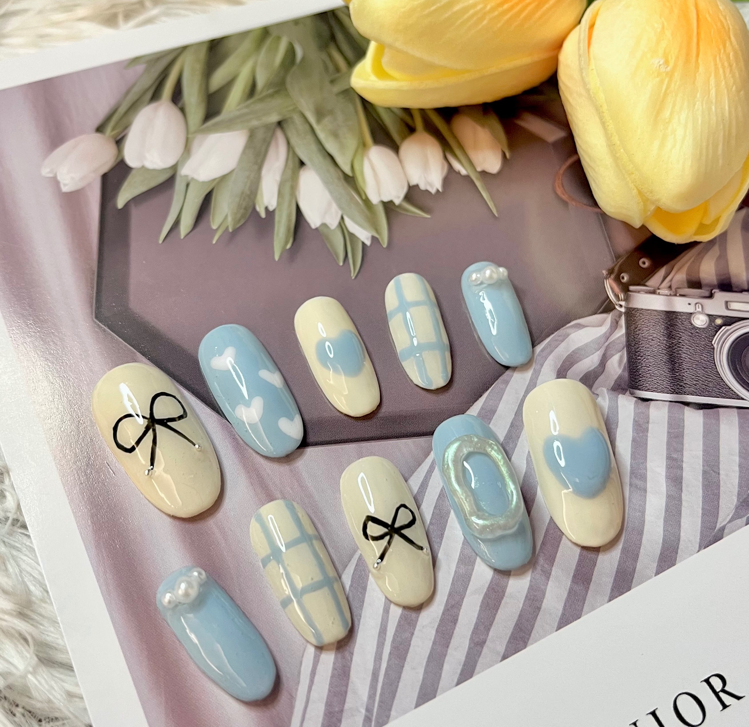 🌷【現貨當天寄出，預購2-3天到貨】藍色簡約氣質款❤️