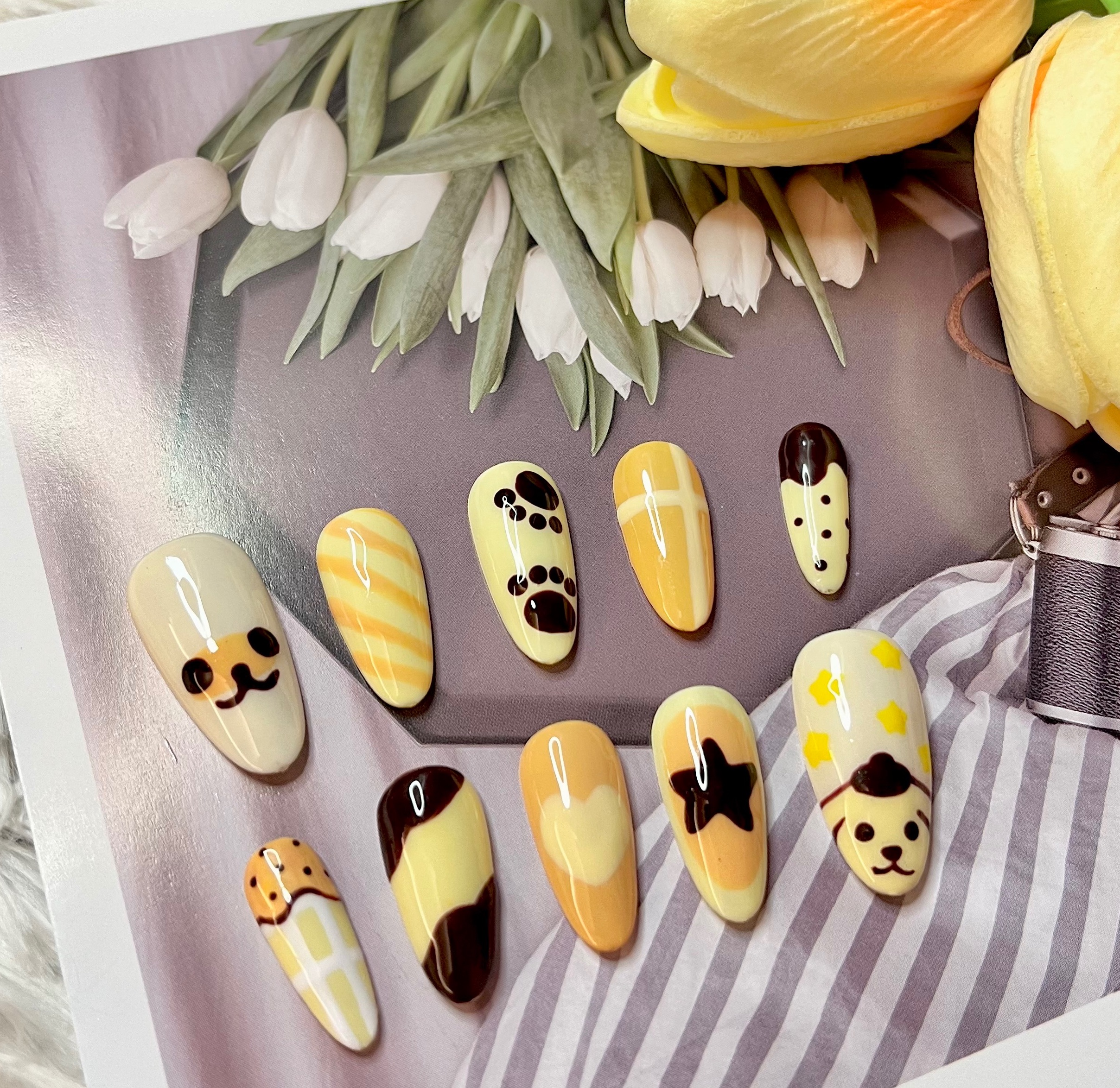 🌷【現貨當天寄出，預購2-3天到貨】可愛布丁狗穿戴甲❤️