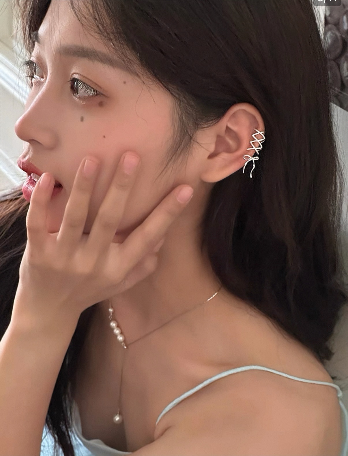 韓系芭蕾風蝴蝶結耳骨夾