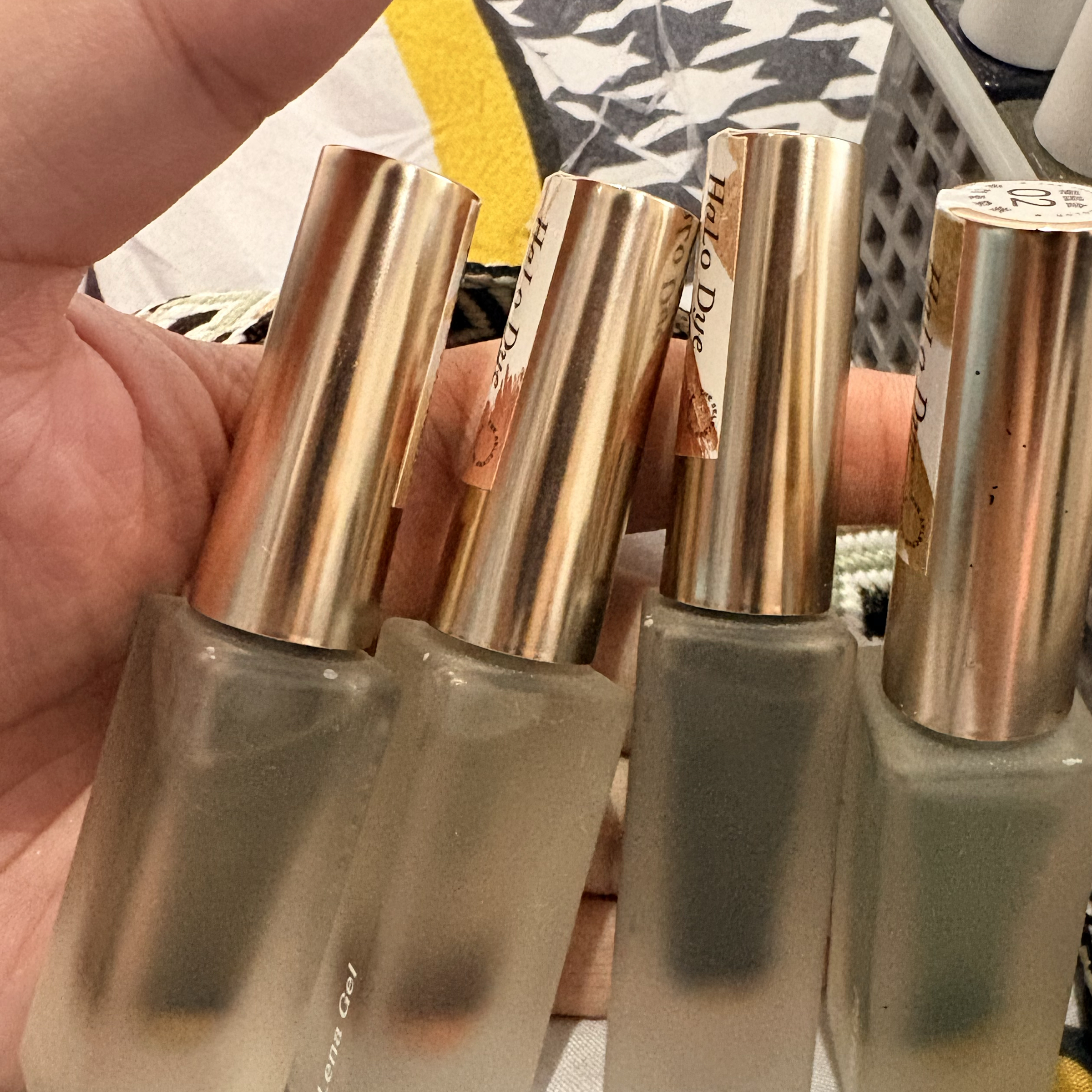 二手青又金屬暈染液+其他暈染液