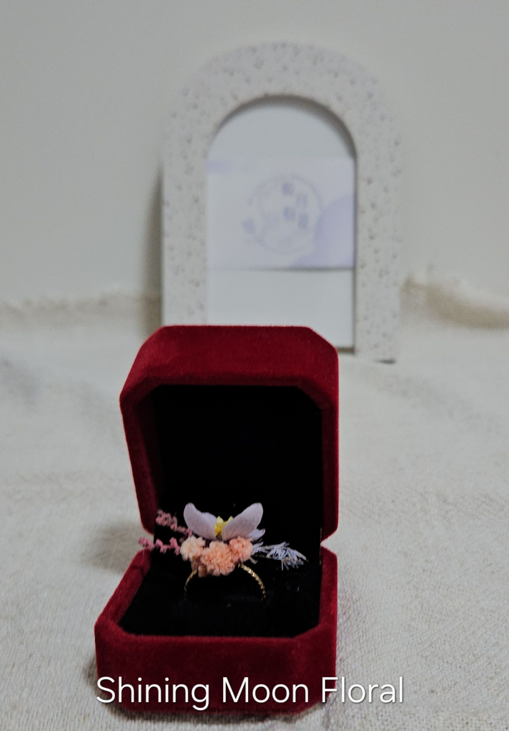 *🕊️ﾟ皎月有花*🕊️ﾟ 永生花戒指🌙星月花戒💍（可客製唷）