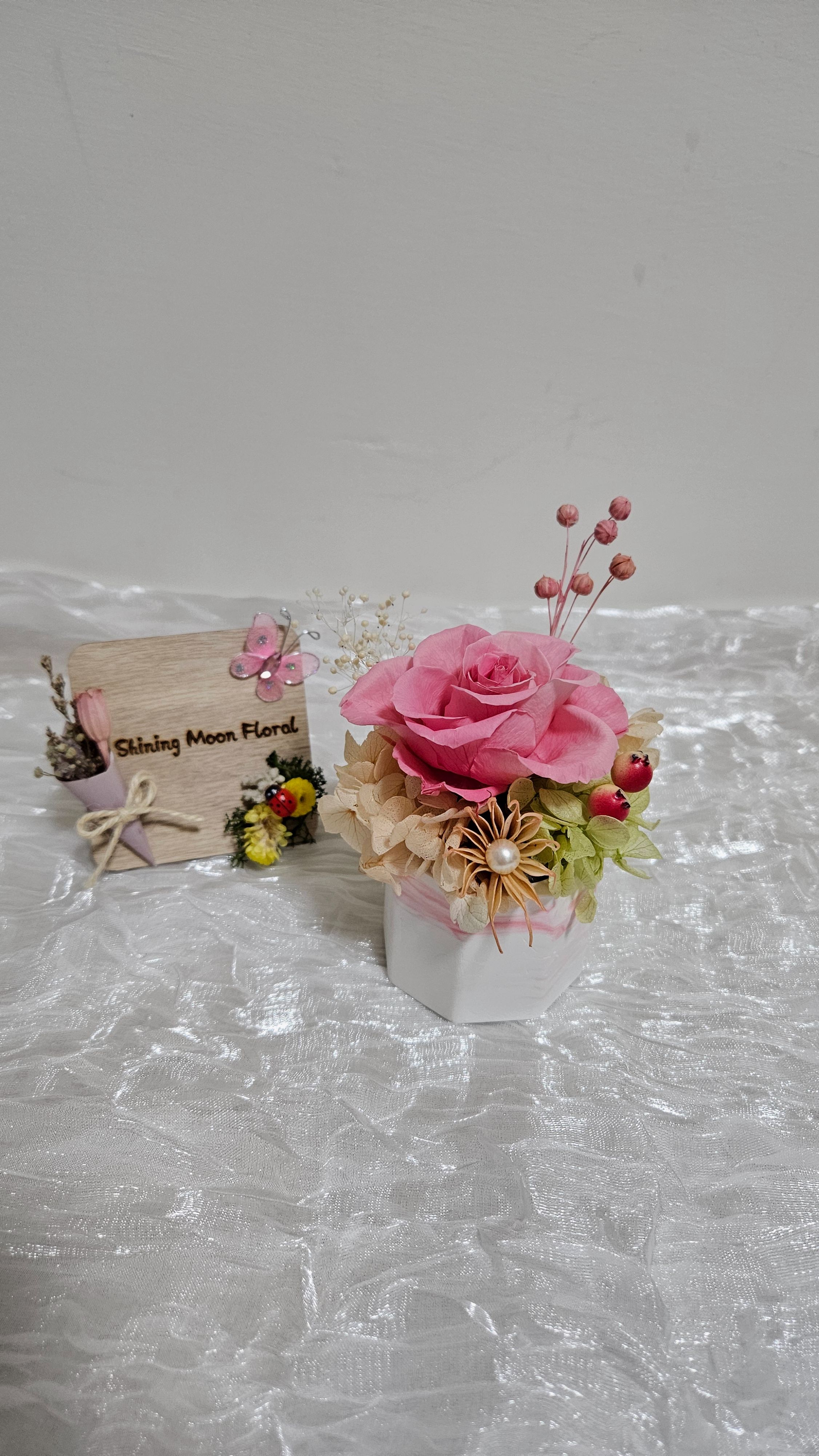 *🕊️ﾟ皎月有花*🕊️ﾟ 🌷 ✨ 粉月花語 ✨ 🩷（擴香花器）