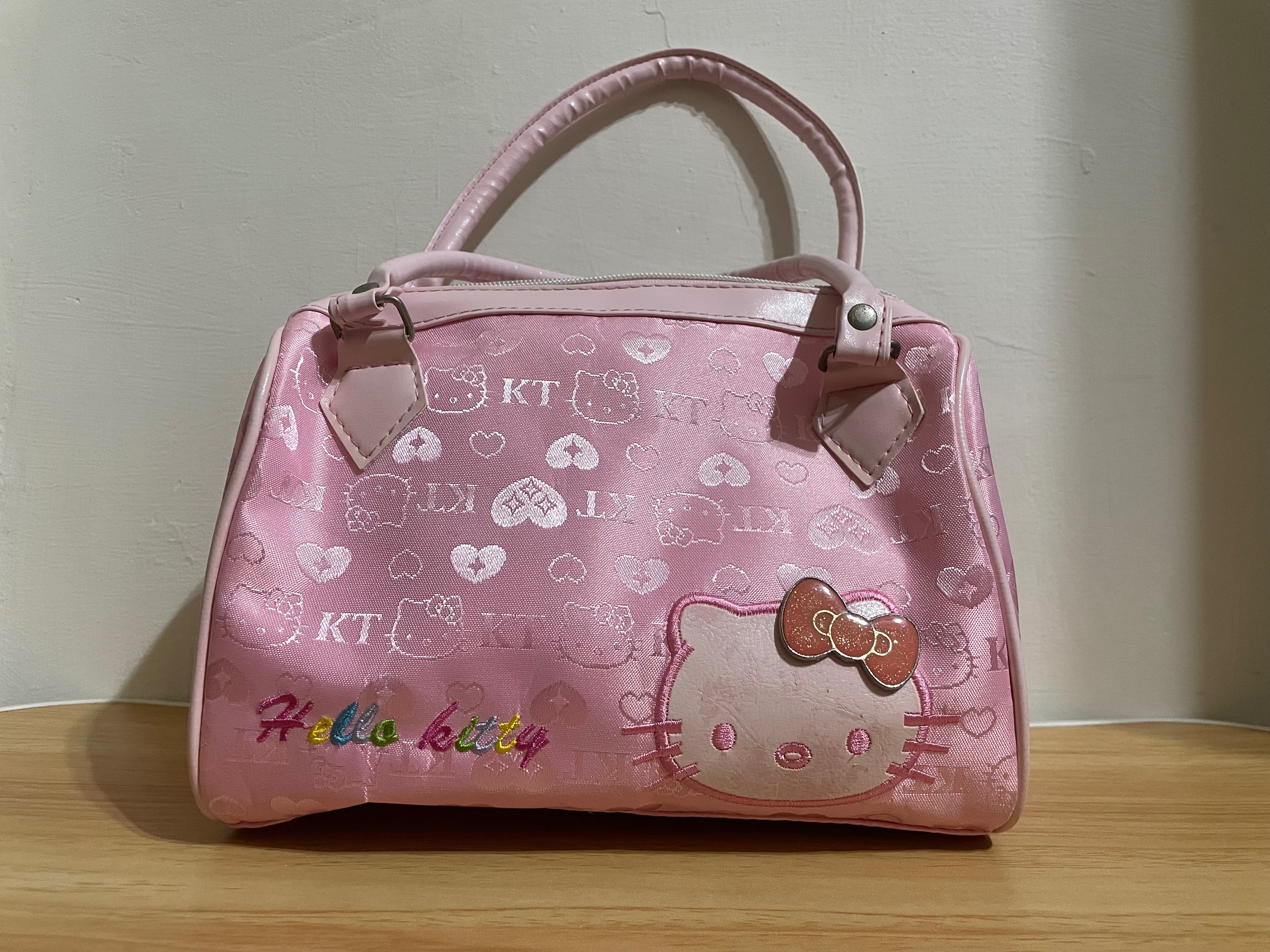 Hello Kitty 波士頓 手提包 粉紅色 包包