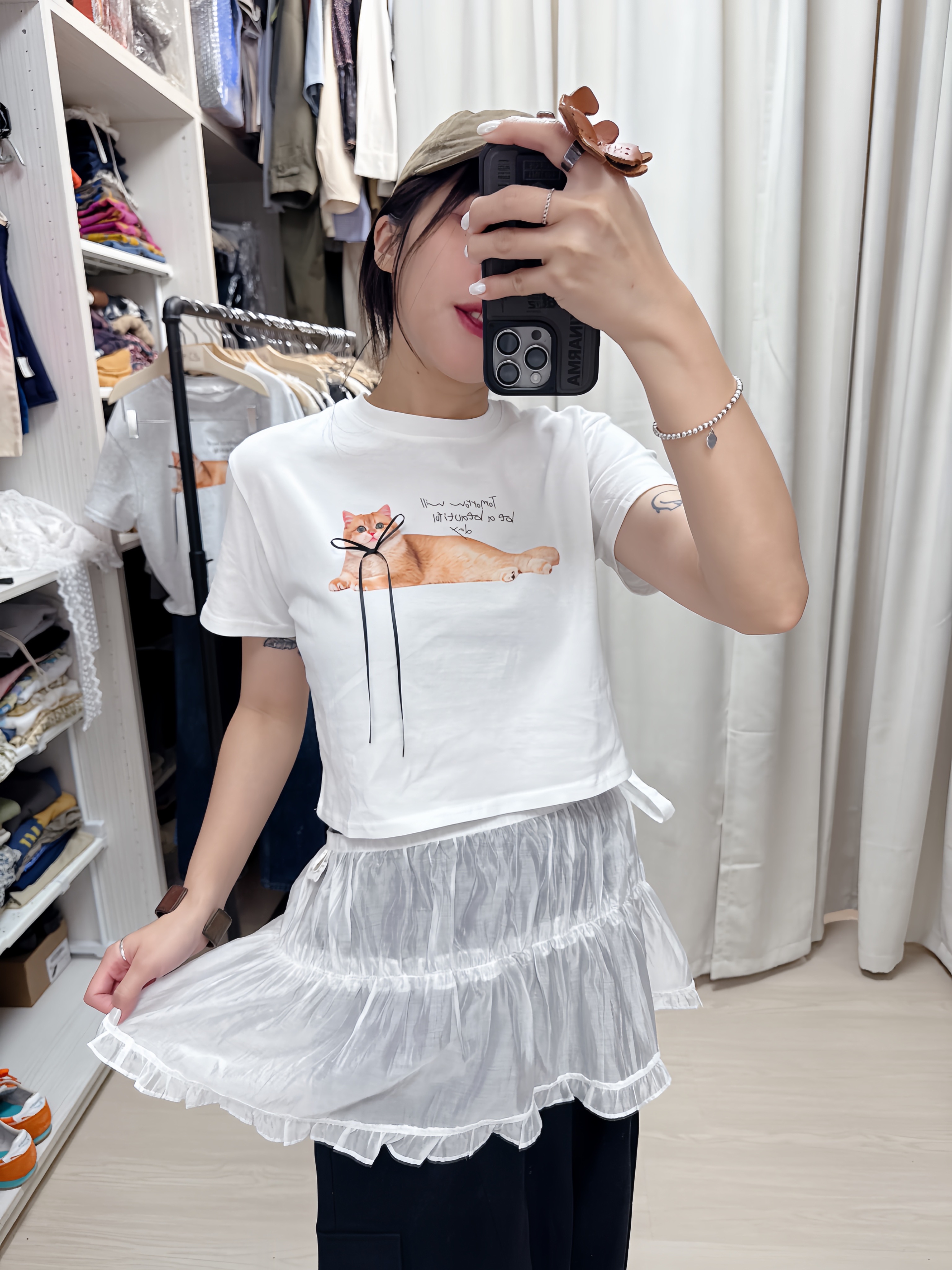 橘貓控上衣
