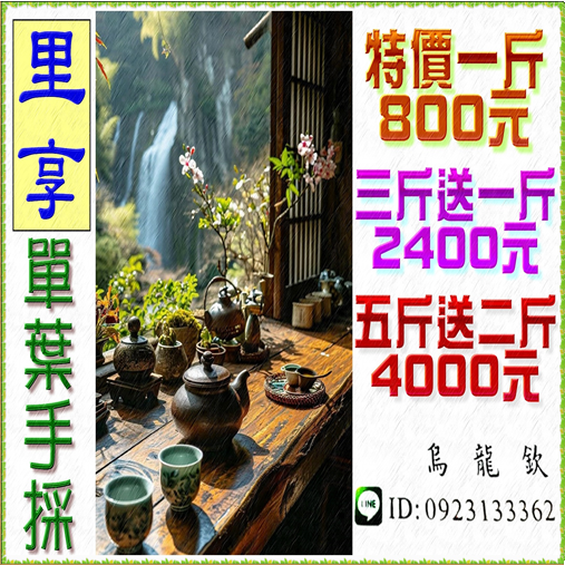 特價一斤800元『里享』三斤送一斤※五斤送二斤《單葉手採高山茶》物超所值╭壺 說 茶 道╯