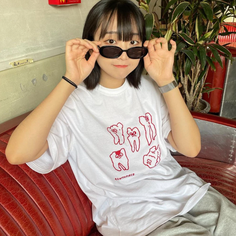 TEETH TEE 可愛牙齒短踢