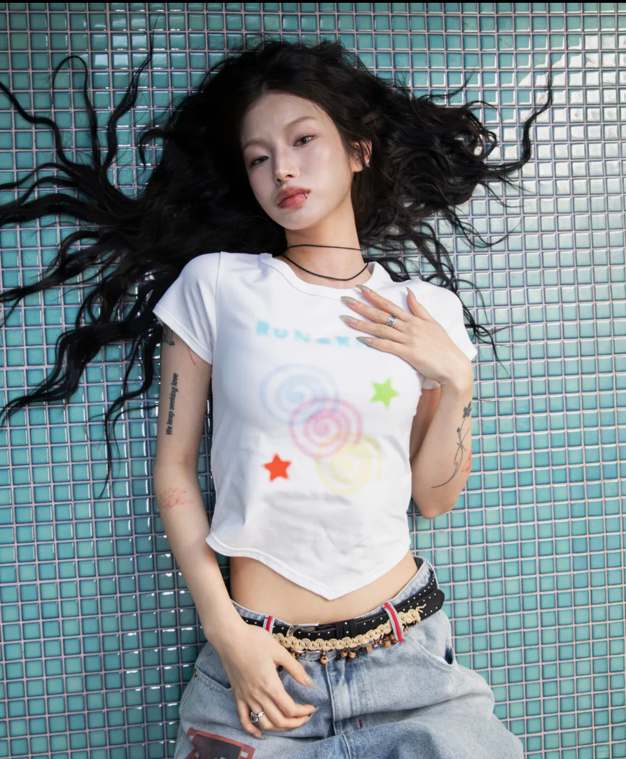 XTONZ WOMAN 棒棒糖不規則短踢