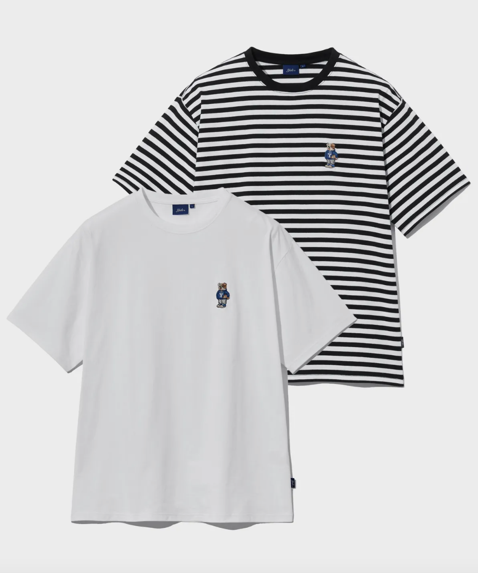 Yale 經典素面+條紋短踢SET