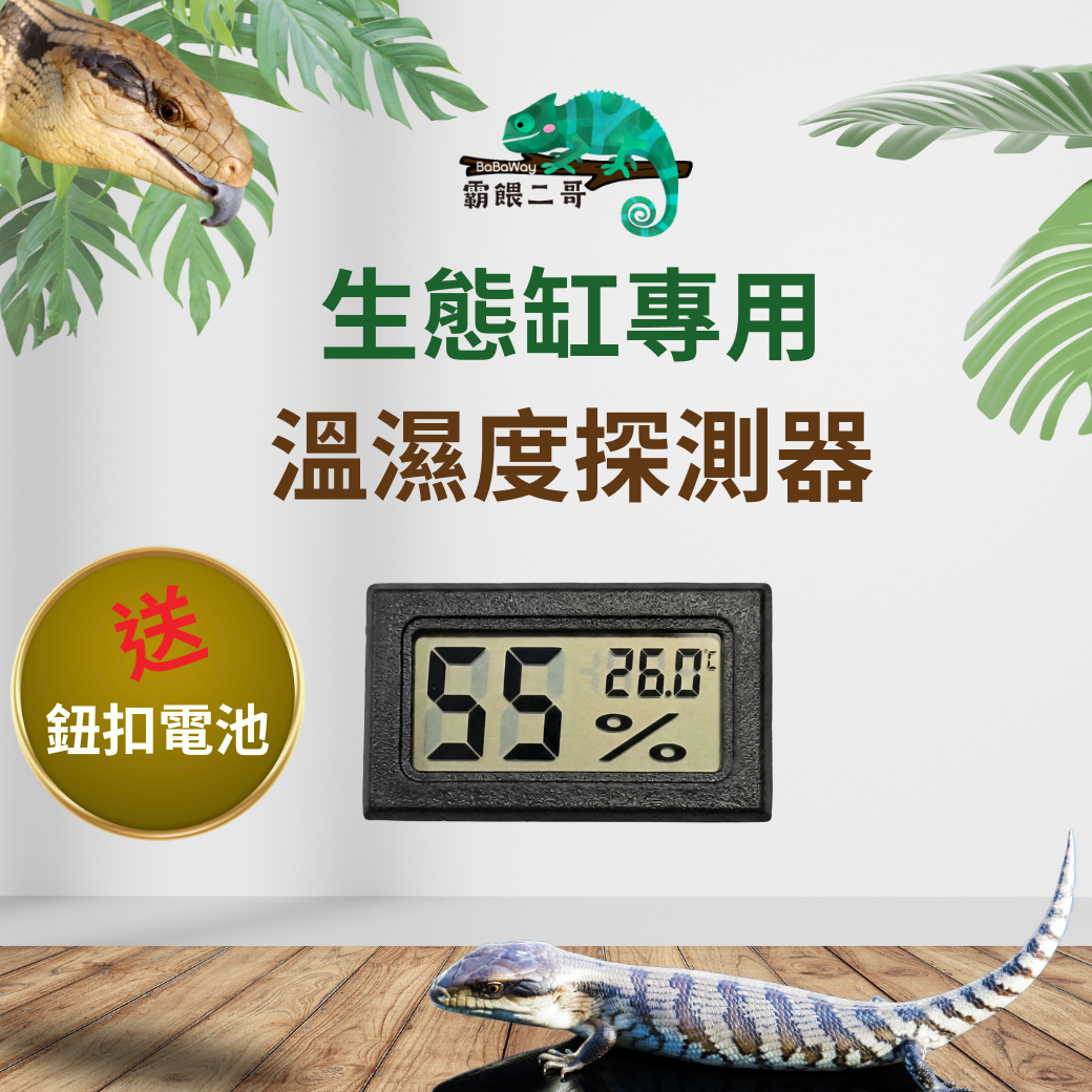 生態缸專用溫濕度探測器（附電池）