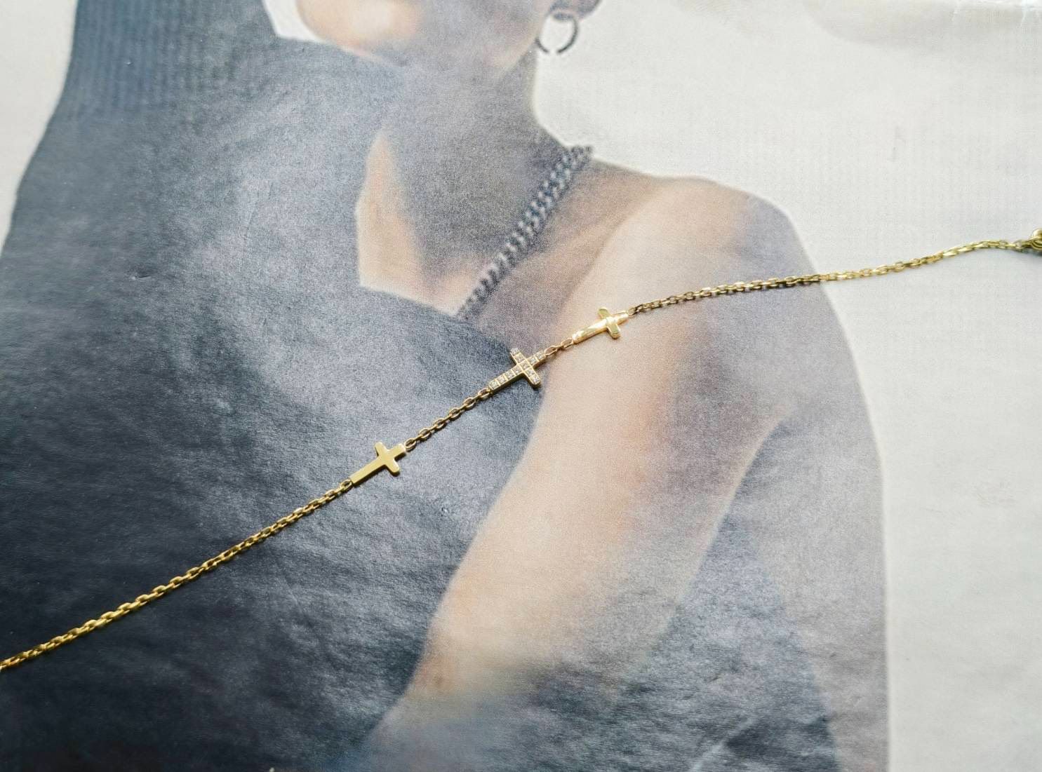 316 L十字造型手鏈