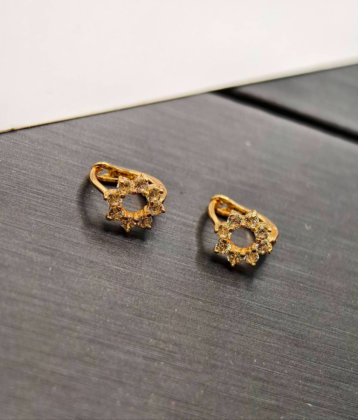 日系小蝶結晶花圈耳環組｜抗過敏｜甜美百搭