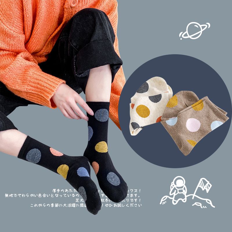 復古波點  襪子
