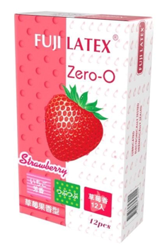 ZERO-0 零零系列 FUJI LATEX 衛生套 保險套 草莓果香型 （12入/盒）