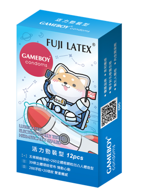 新品包裝，柴語錄聯名款，GAMEBOY 勁小子 活力勁裝型 衛生套 保險套 12入