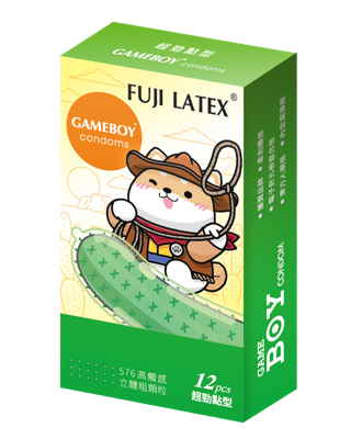 新品包裝，柴語錄聯名款，GAMEBOY 勁小子- 超勁點型 衛生套 12入
