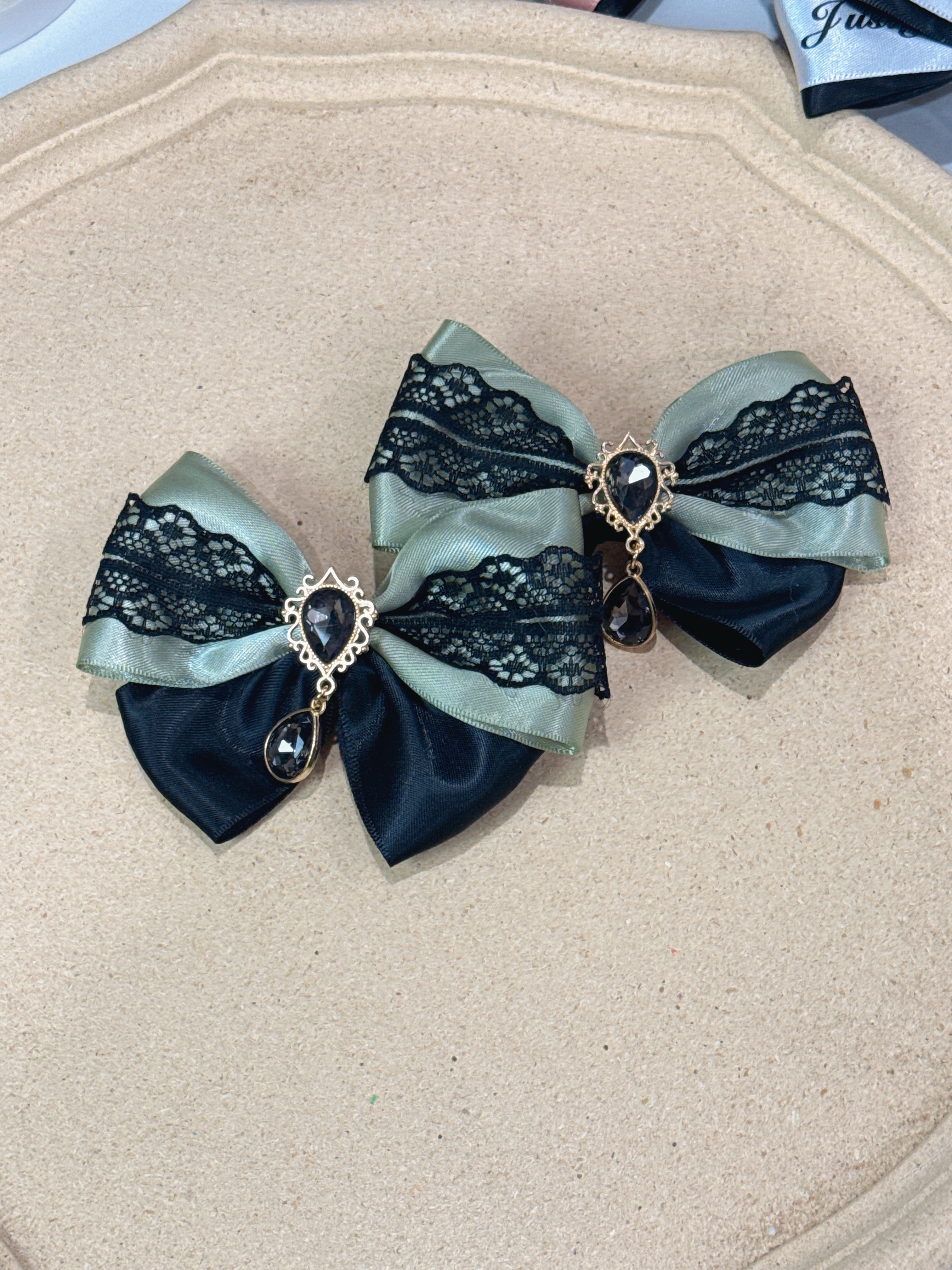 對夾「黑耀迷城」 手作商品 手作髮飾 #茉紡工作坊