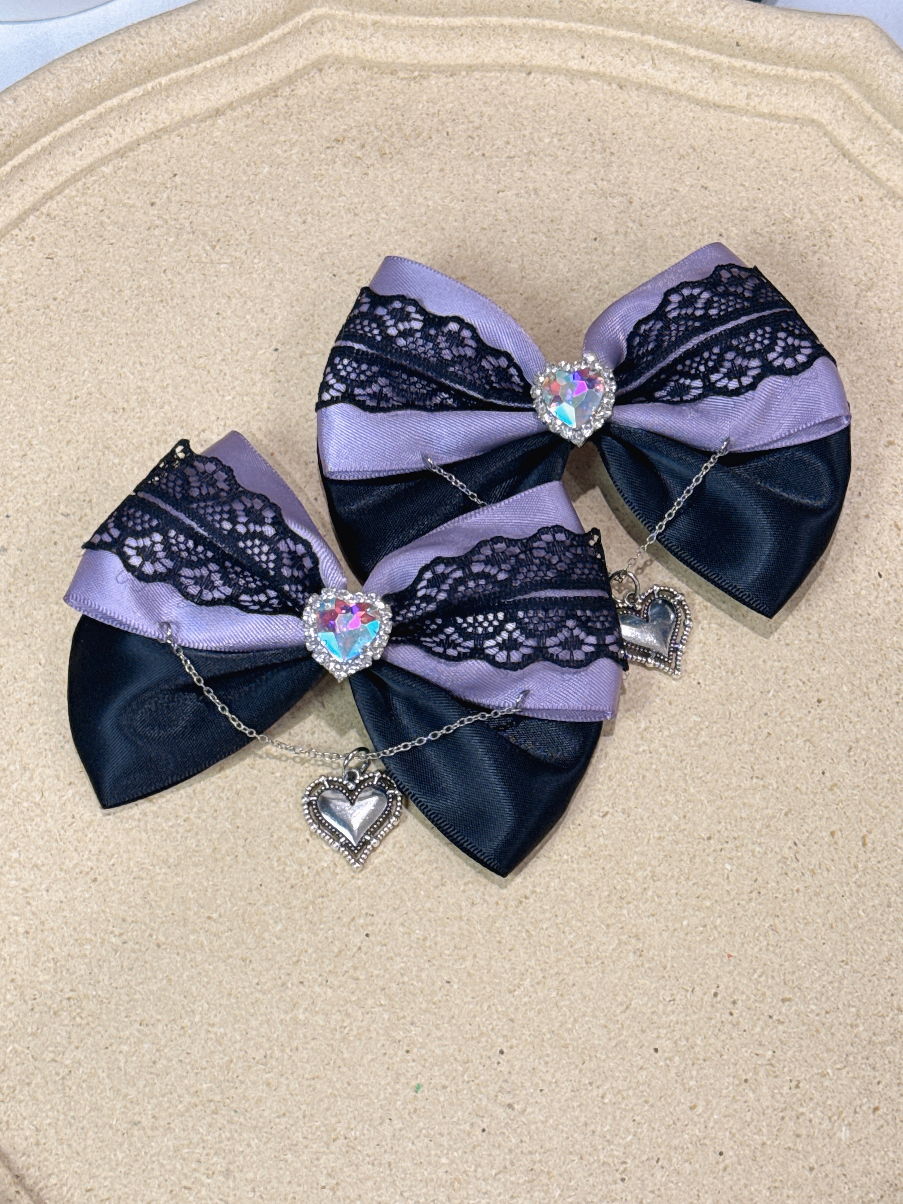 對夾「夜宴紫鈴」 手作商品 手作髮飾 #茉紡工作坊