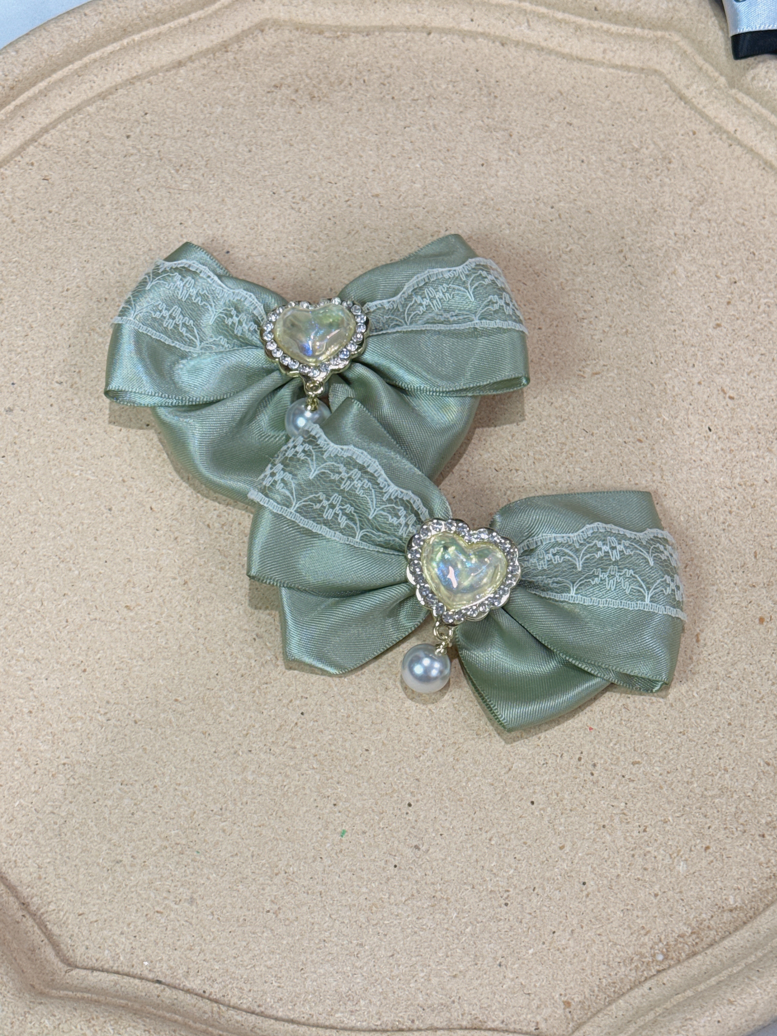 對夾「薄荷光語」 手作商品 手作髮飾 #茉紡工作坊