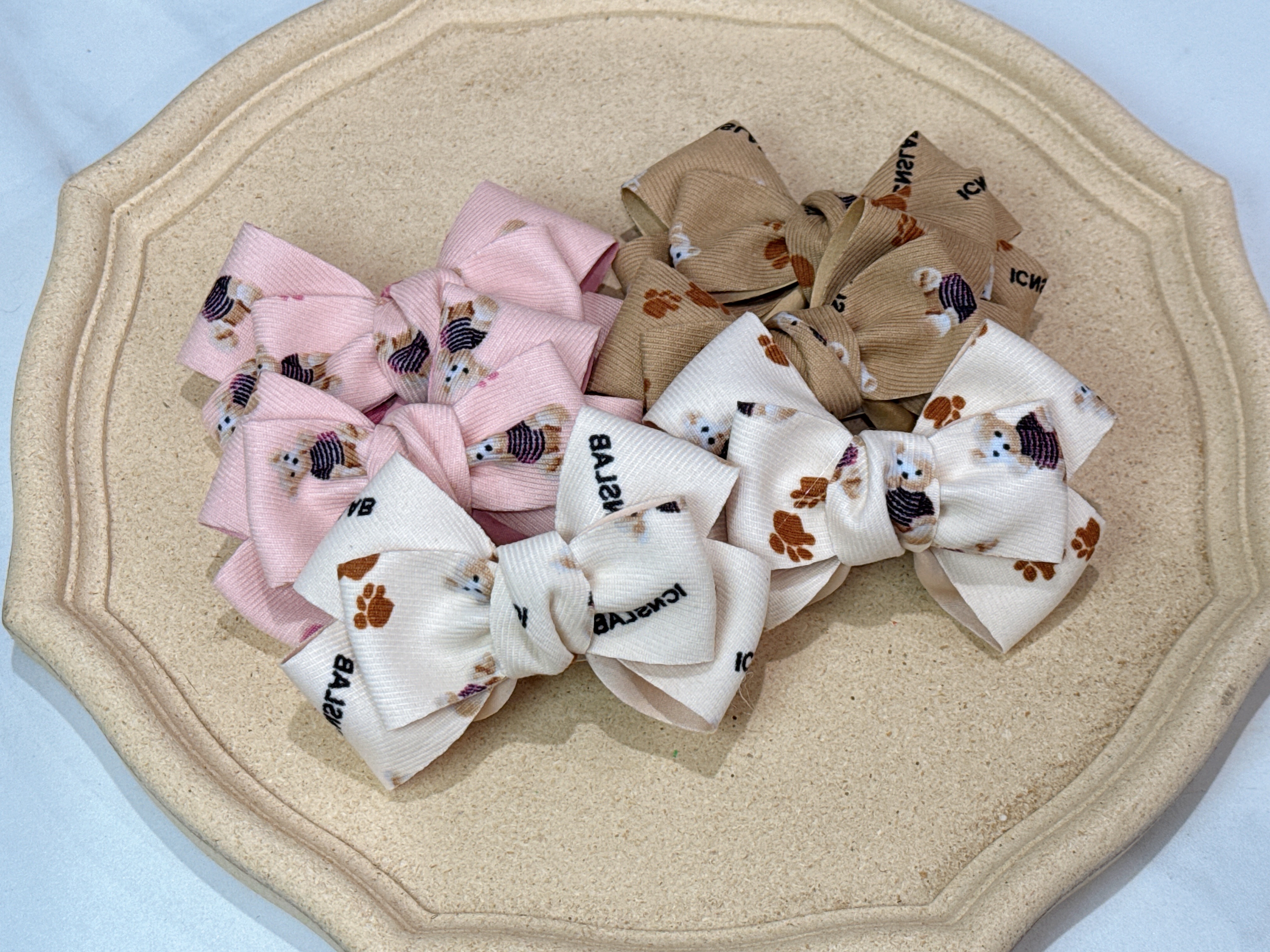 對夾「泰迪熊」 手作商品 手作髮飾 #茉紡工作坊