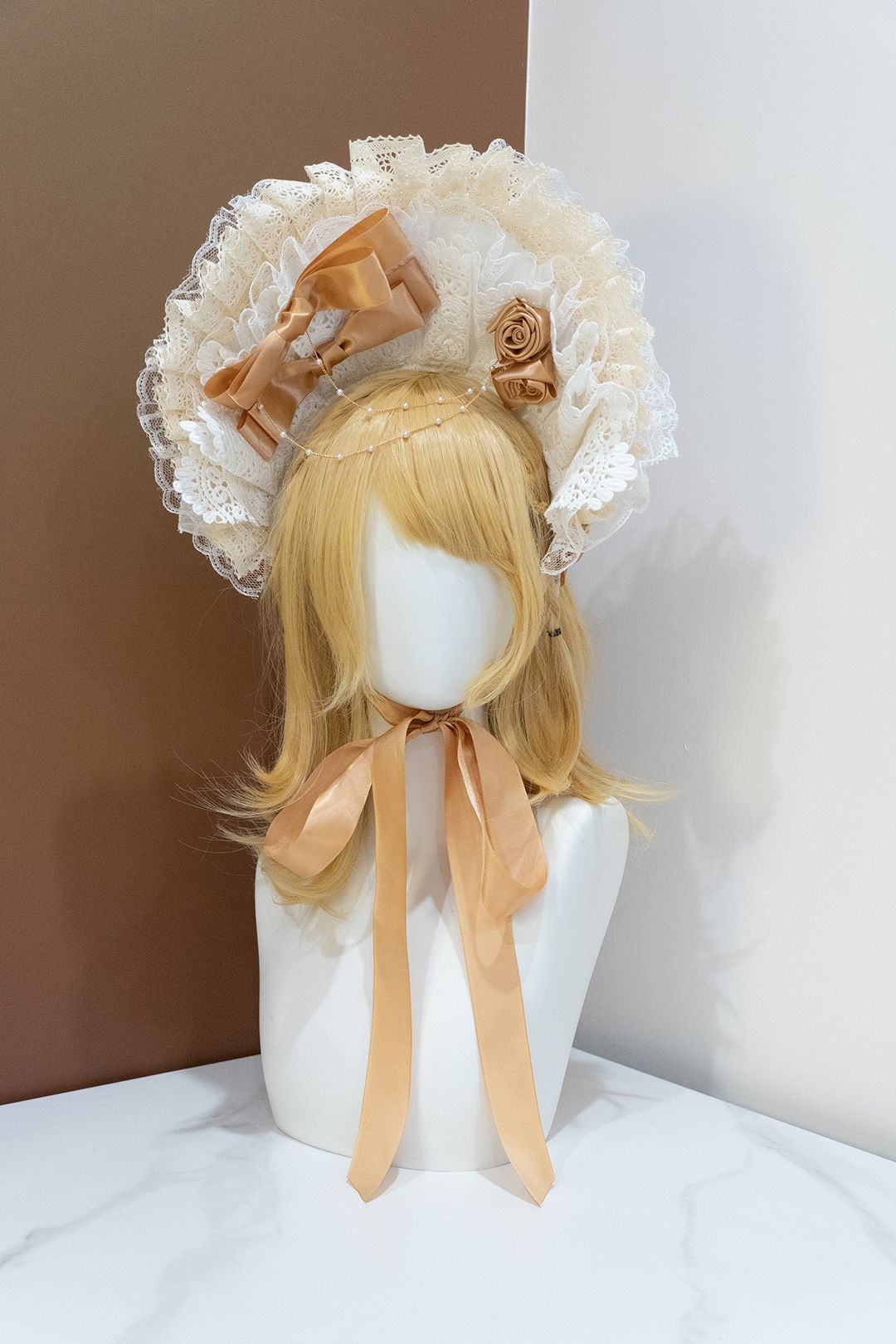 奶茶玫瑰波特帽