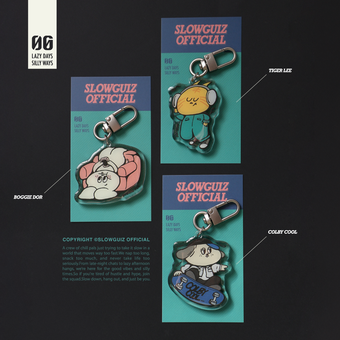 慢漫龜子｜滴膠壓克力鑰匙圈