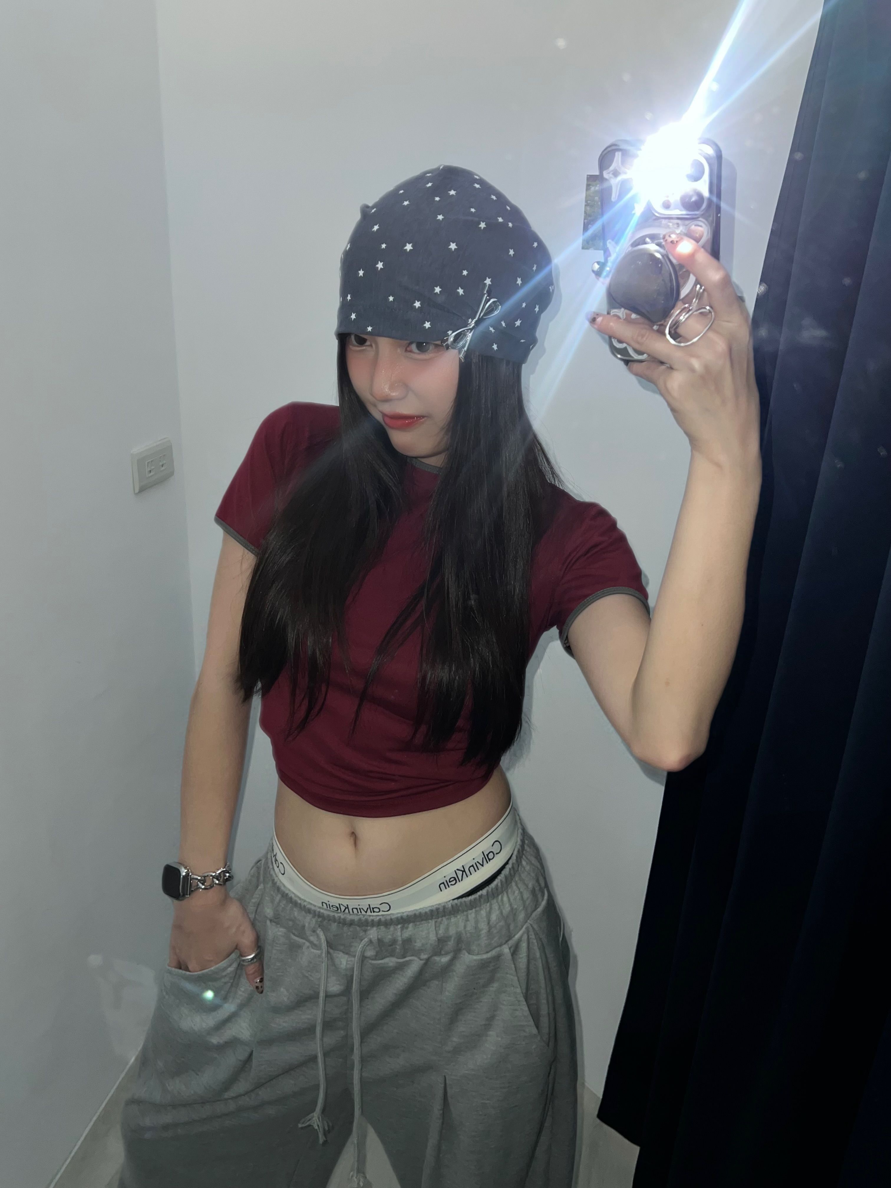 滾邊撞色短Tee
