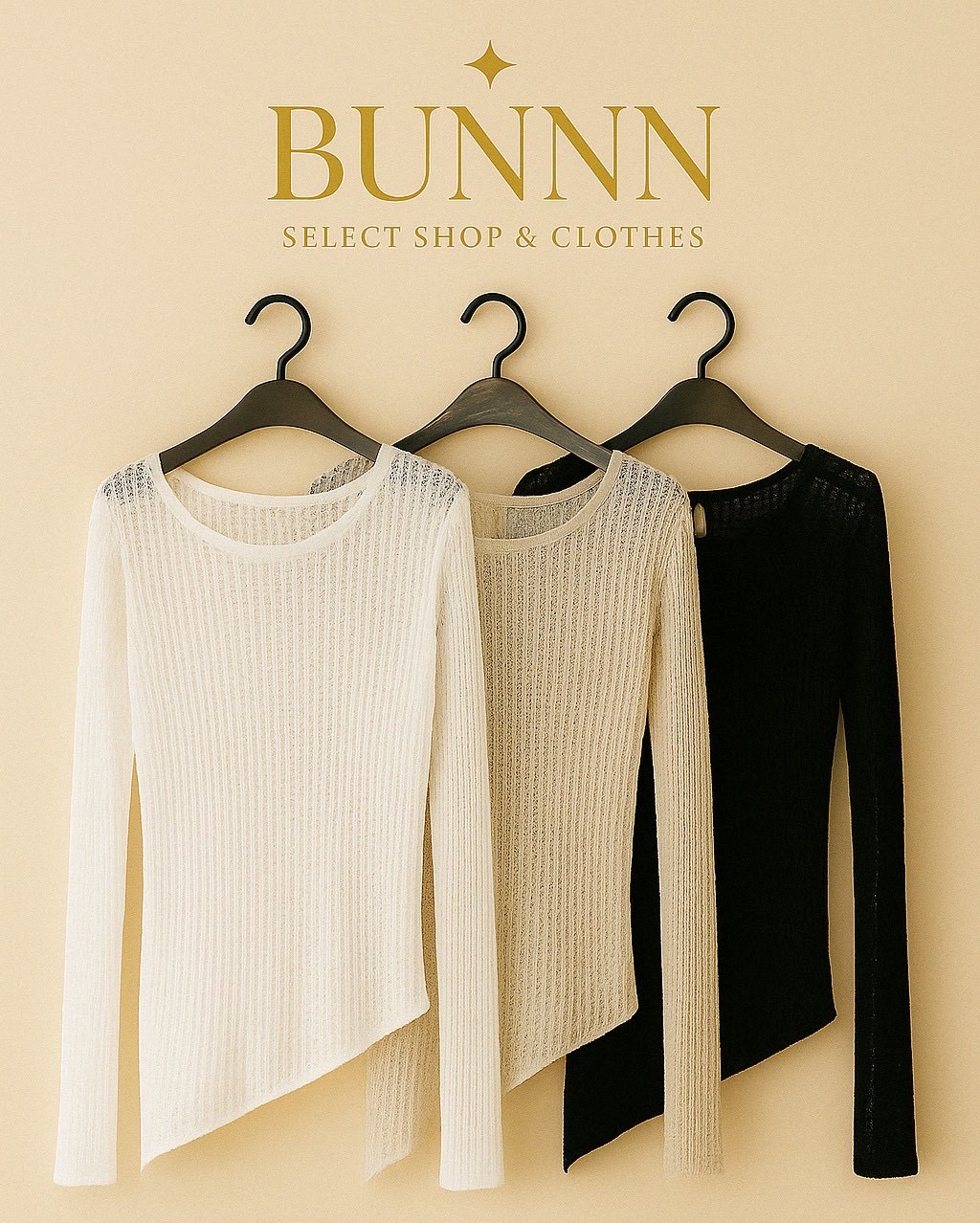 25SS 下擺開叉針織上衣 Angle Whisper Knit Top 3色