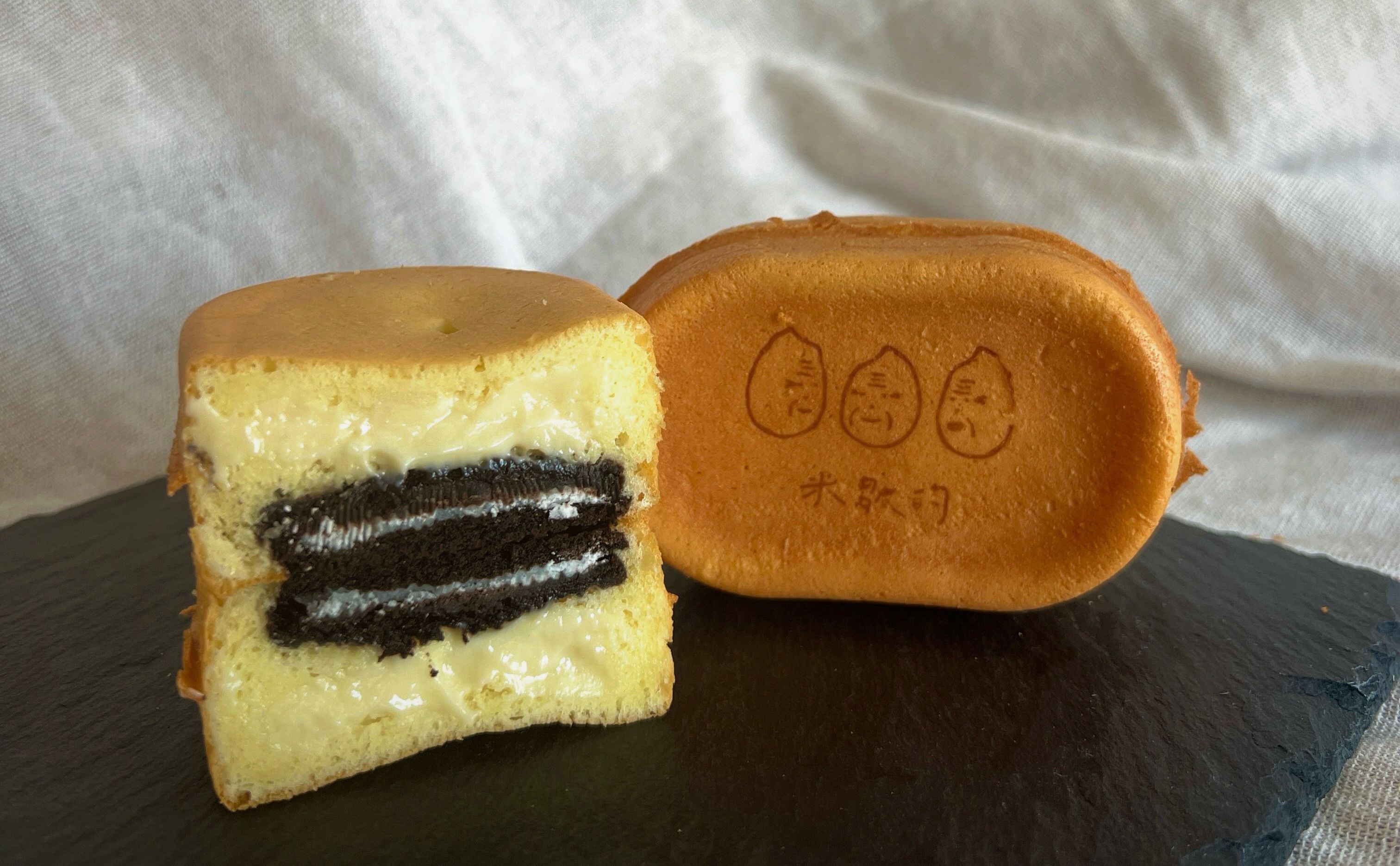 Oreo卡士達米雞蛋糕（圖為退冰狀態）