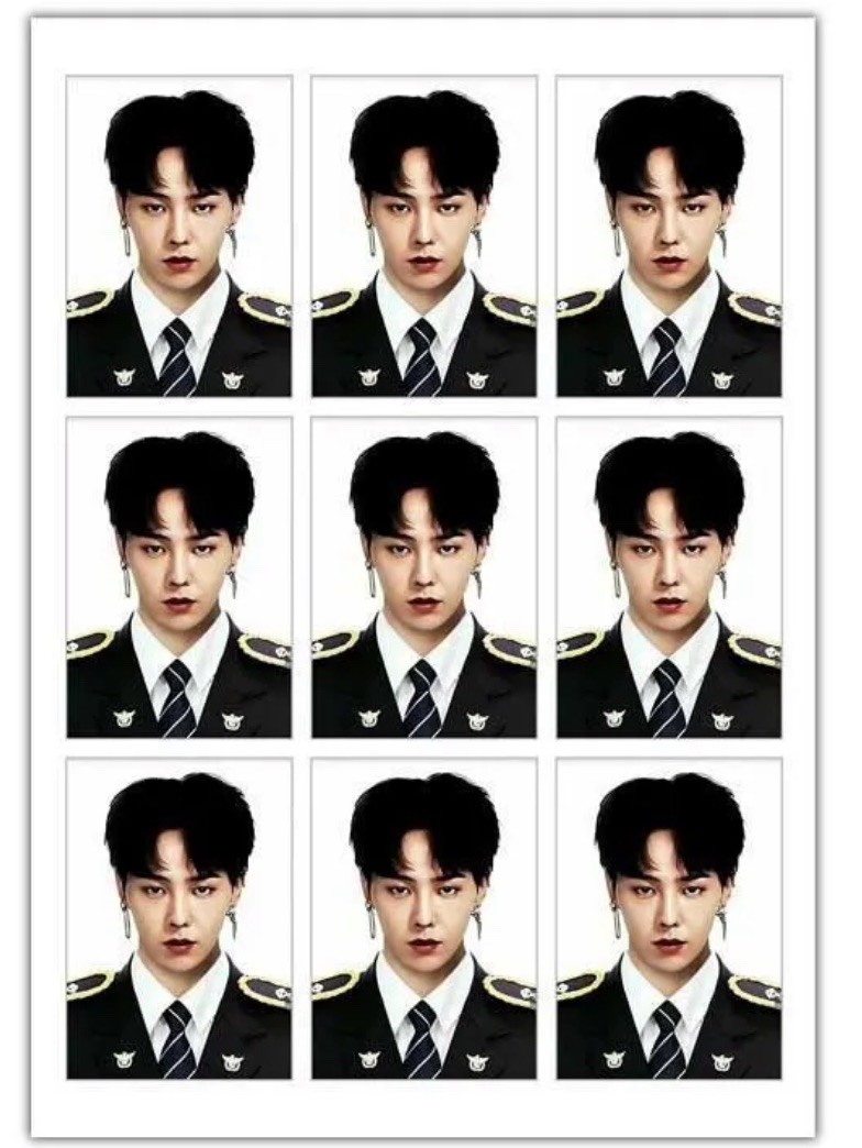 權志龍一寸照片