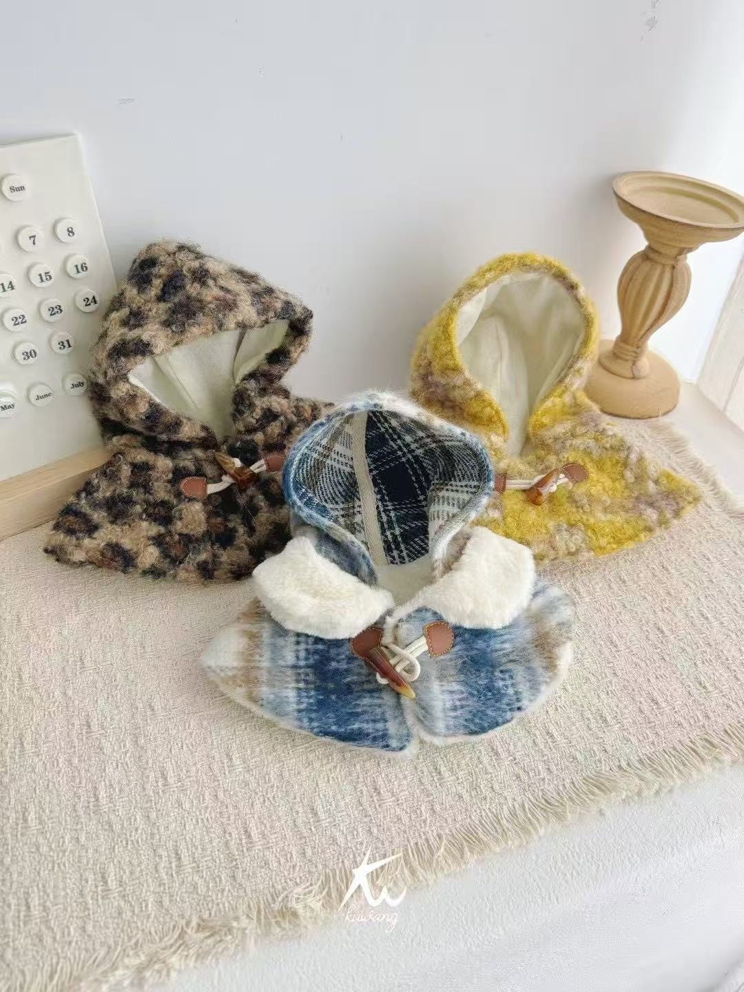 毛呢保暖連帽斗篷 （1/7～1/14出貨）